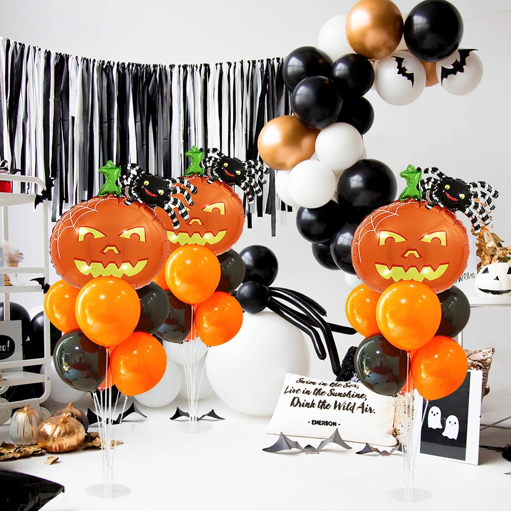 4-Piece Balloon Stand Kit with Base - Balloon Sticks, Arch Stand & Centerpiece Holder for Table & Floor - Perfect for Birthday Party Decorations, Baby Showers & Wedding Events
