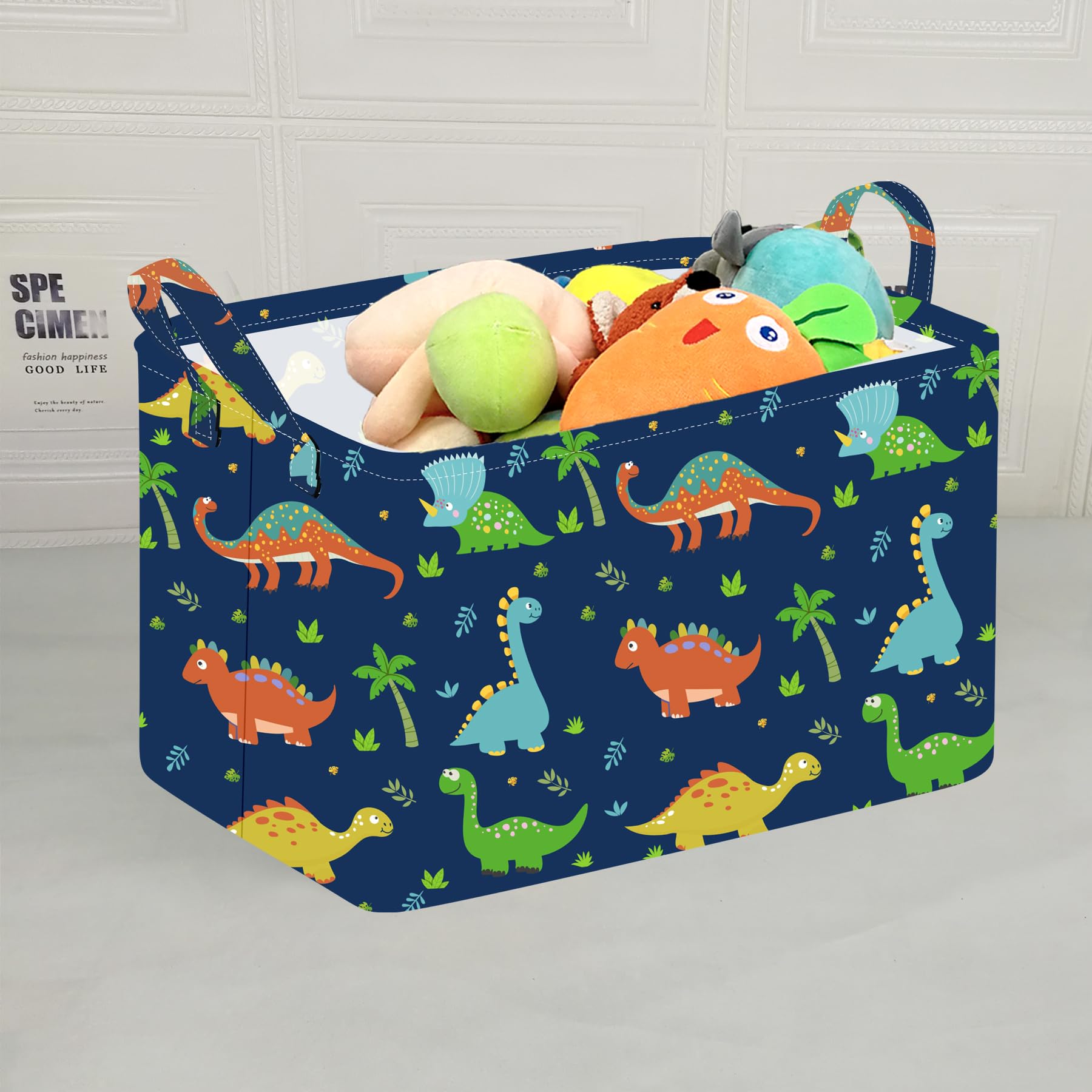 Rectangle Kids Shelf Nursery Storage Basket with Handles - Baby Toys Organizer, Laundry Hamper & Toy Bin for Boys and Girls - Perfect for Nursery, Playroom & Kids Bedroom Organization