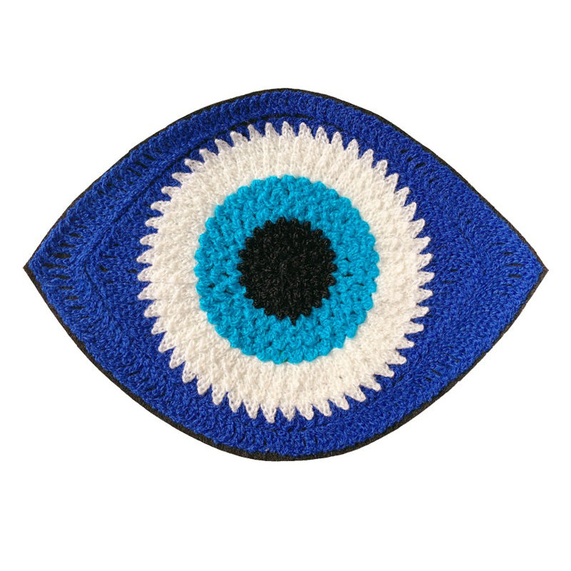 Evil Eye Embroidered Coaster Set of 4 - Handmade Spiritual Protection Drink Coasters - Perfect for Home Decor, Coffee Table, and Gift Giving