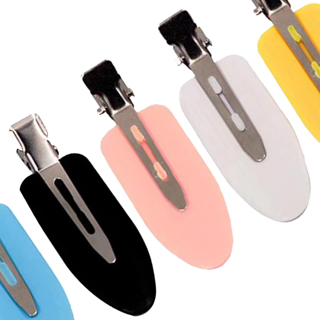 VMS INDIA No Bend Hair Clips for Women - 5 Pack Curl Clips, No Crease Hair Pins for Makeup & Styling - Perfect for Salon, Home Hair Care & DIY Hairstyles
