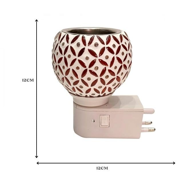 Premium Ceramic Aroma Diffuser & Night Light - Essential Oil Warmer with On/Off Switch, Camphor Burner for Home Fragrance - Perfect for Bedroom, Yoga Studio & Spa Relaxation