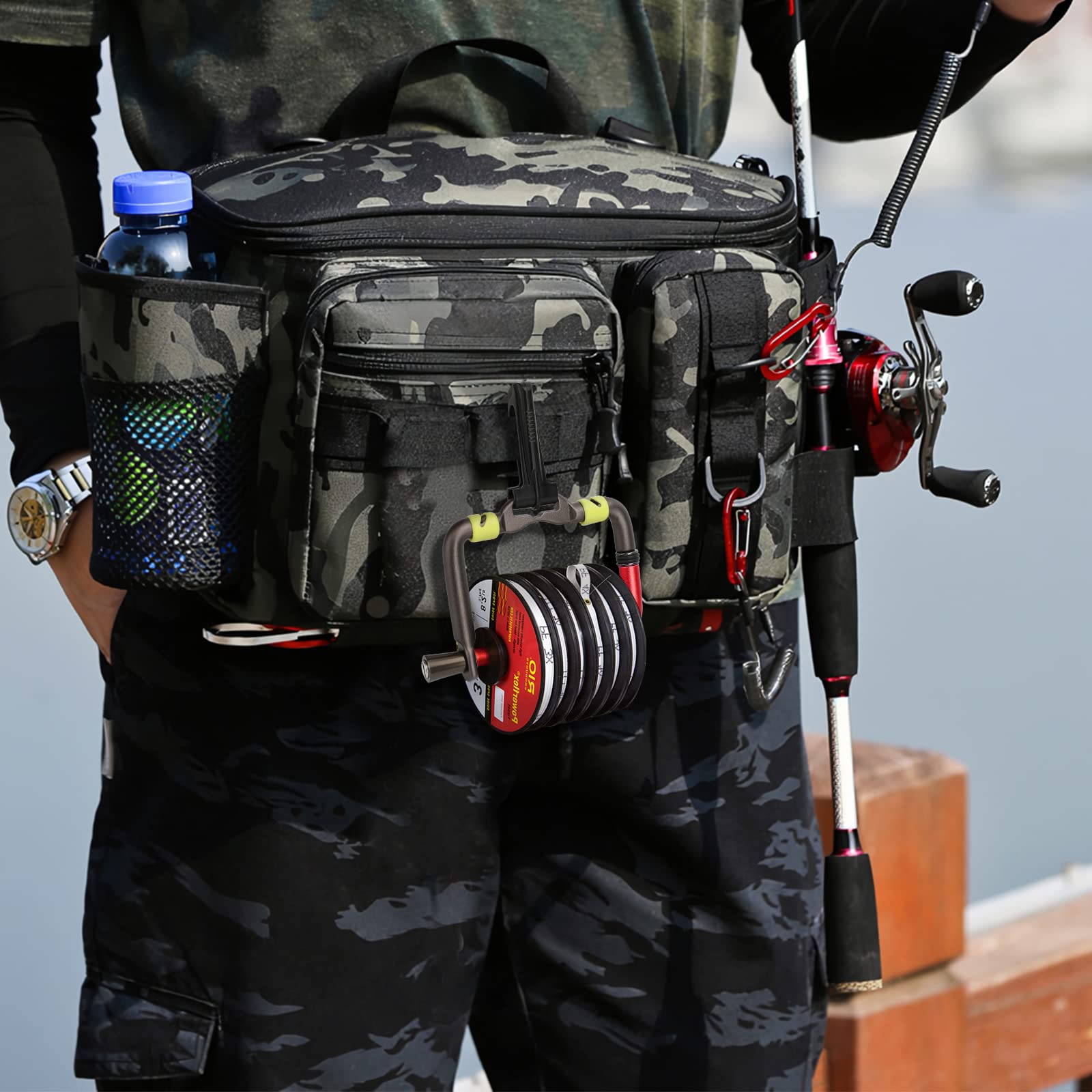 Premium KOMCLUB Fly Fishing Tippet Holder - Dry Fly Organizer Spool with Head Gate for Fly Line Leaders - Perfect for Attaching to Fishing Vests - Ideal for Stream, River & Lake Fly Fishing Adventures