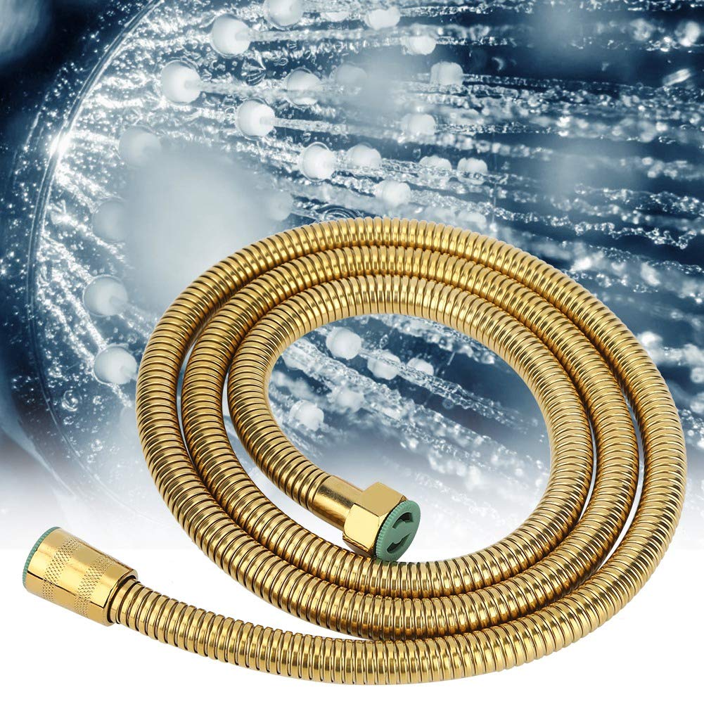 Premium Stainless Steel Shower Hose - 1.5m/59in G1/2in Gold Handheld Shower Hose for Bathroom, Bidet Sprayer & Bathing Accessories - Ideal for Shower Upgrades, Spa-Like Experience & Bathroom Renovations