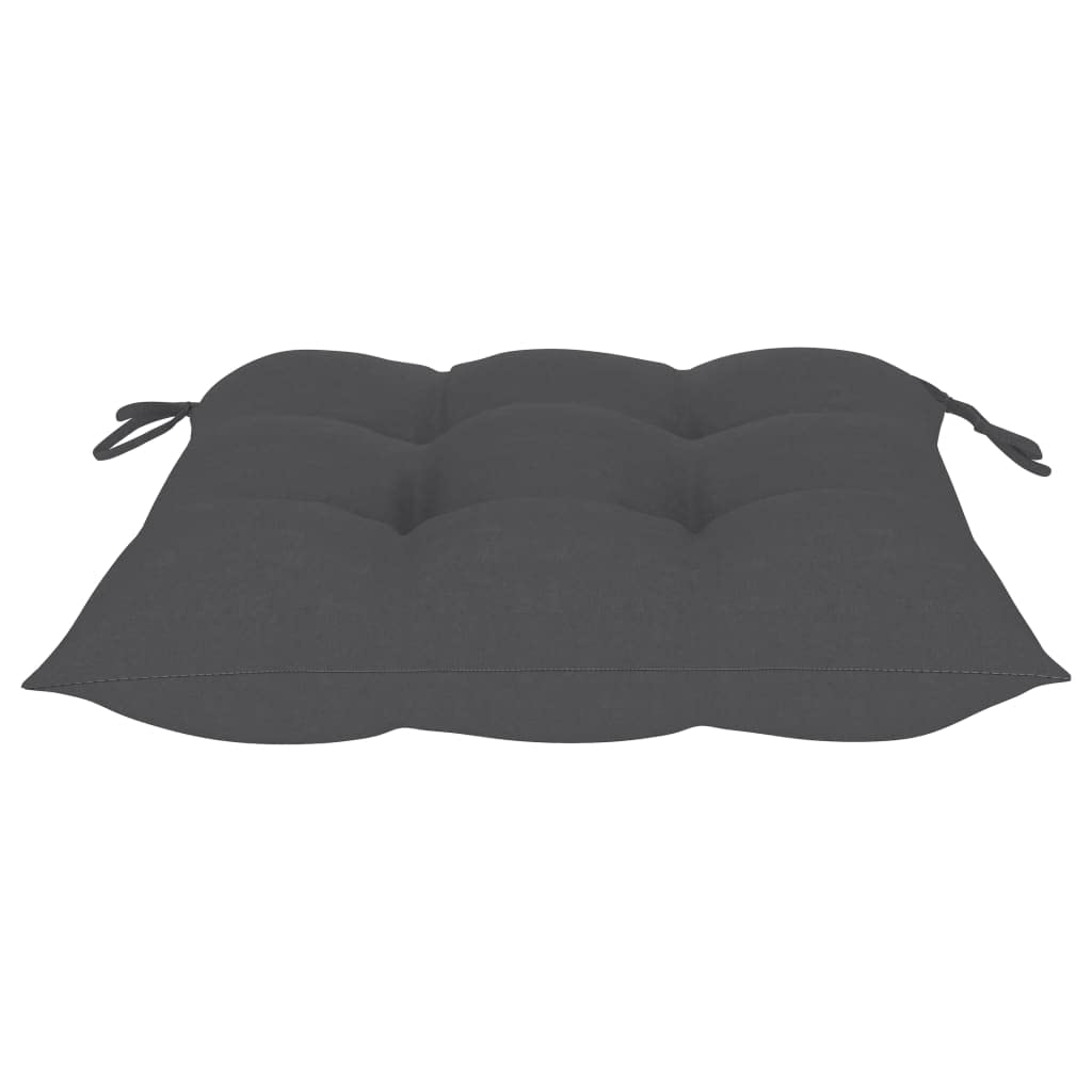 4-Piece Outdoor Patio Chair Cushions Set - 19.7x19.7x2.8 Inch Anthracite Fabric Seat Pads for Dining Chairs, Kitchen Chairs & Outdoor Furniture - Waterproof & Comfortable for Patio, Deck & Garden Use