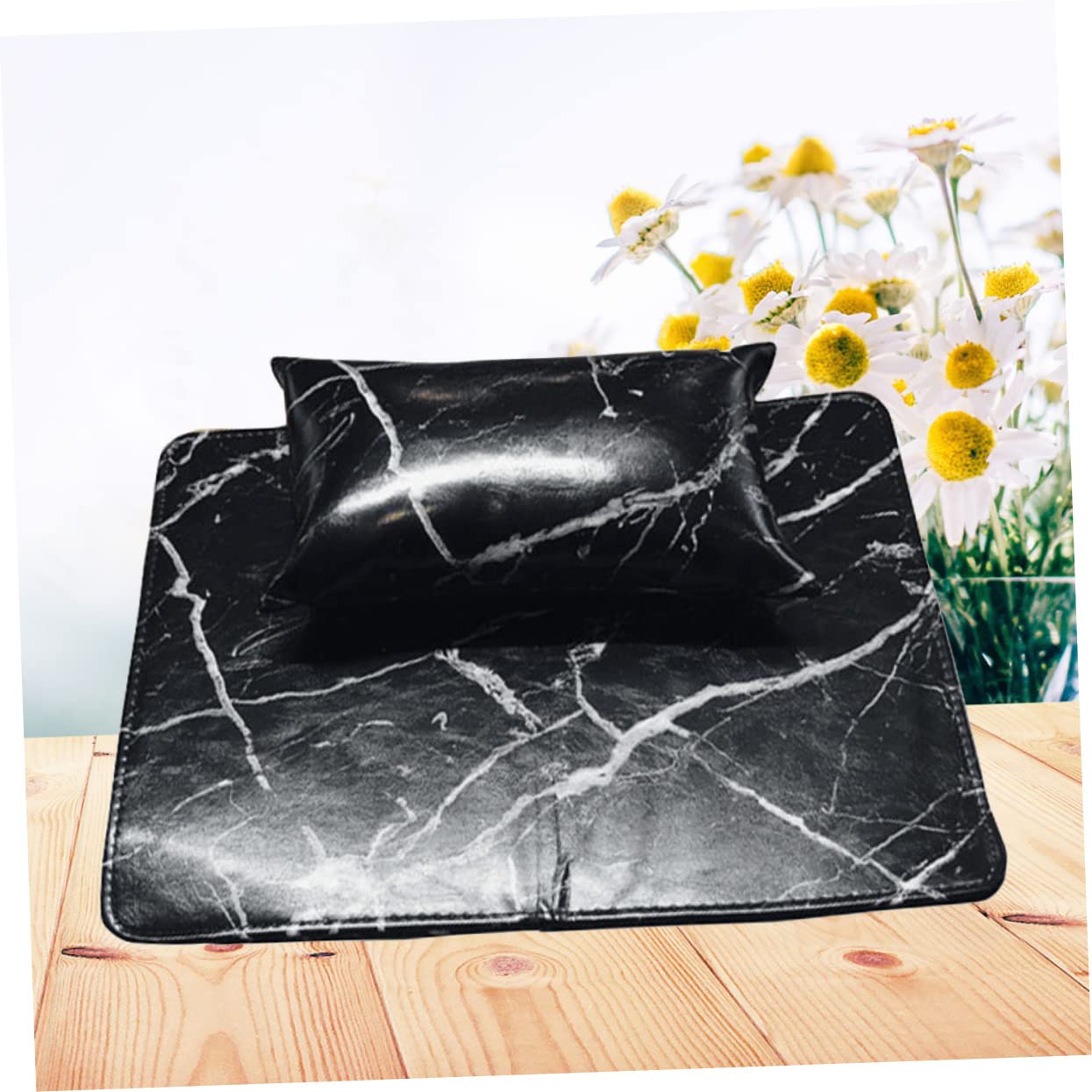 FOMIYES Marble Nail Art Hand Pillow - Non-Slip Manicure Hand Rest for Gel & Acrylic Nails - Durable & Easy to Clean for Professional & Beginner Nail Technicians - Perfect for Salon, Home & Travel Nail Care
