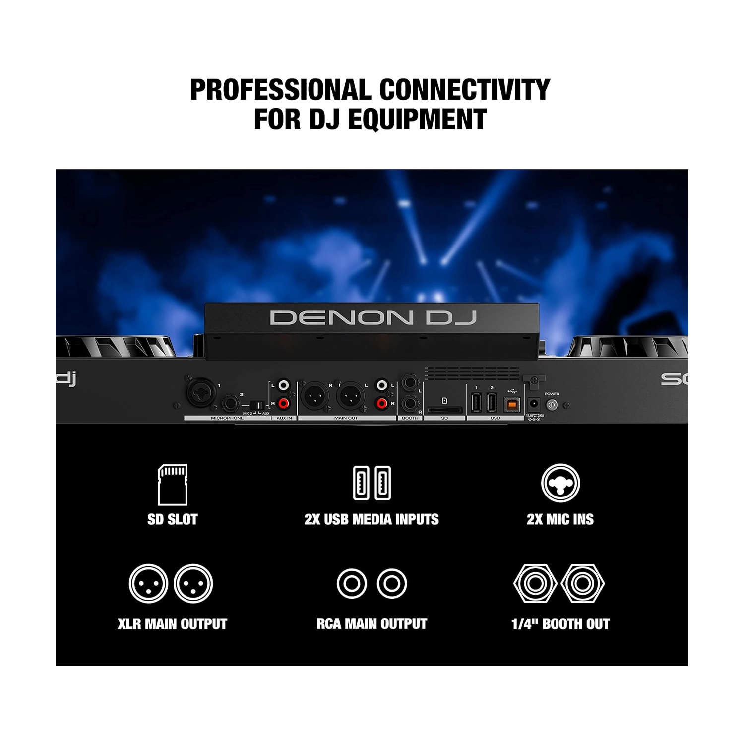 Denon DJ SC Live 4 Standalone DJ Controller - Professional Performance System for Live Shows & Music Production | Perfect for Clubs, Parties & Home Studios