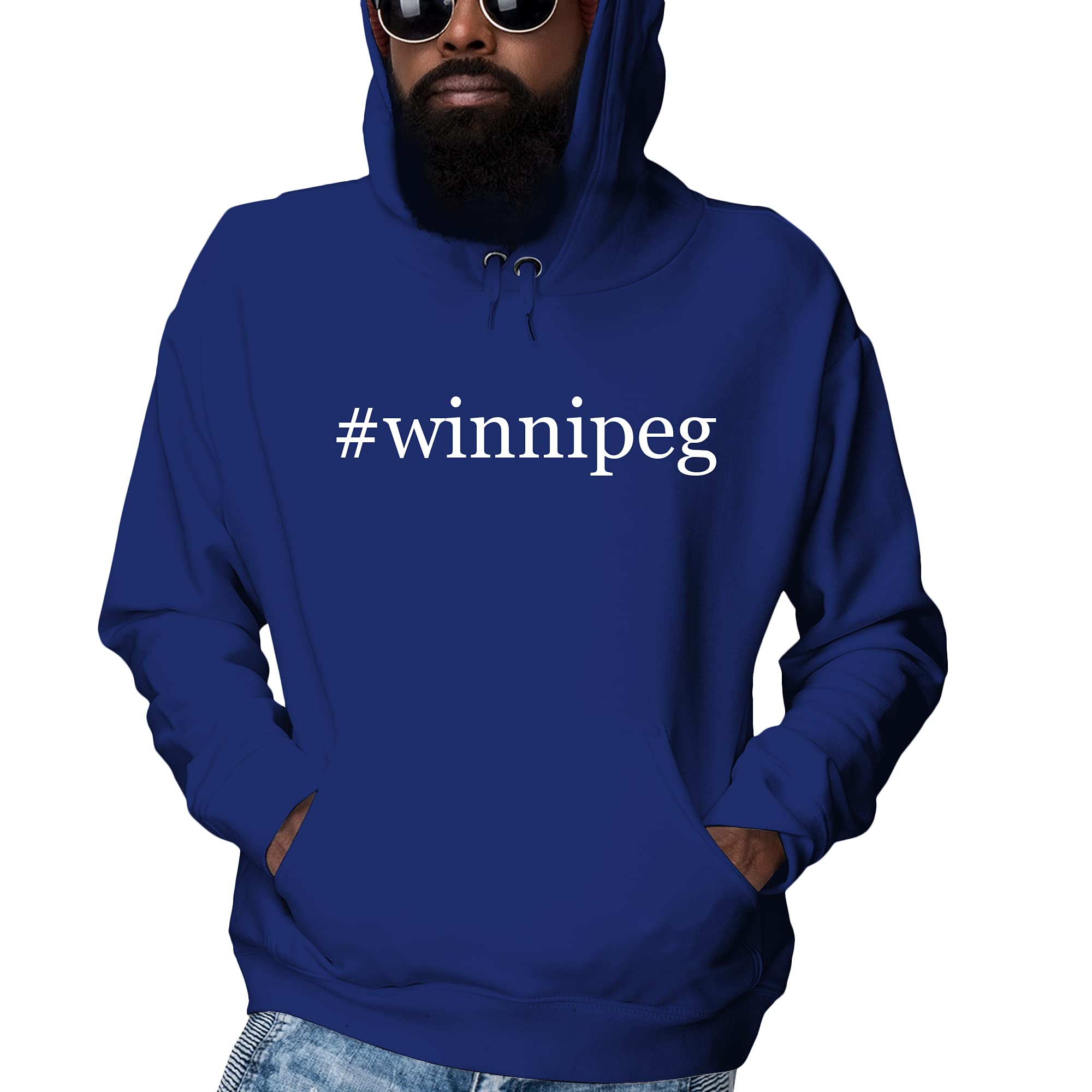 #Winnipeg Men's Hashtag Ultra Soft Hoodie Sweatshirt - Cozy Pullover for Casual Wear, Street Style & Winter Comfort