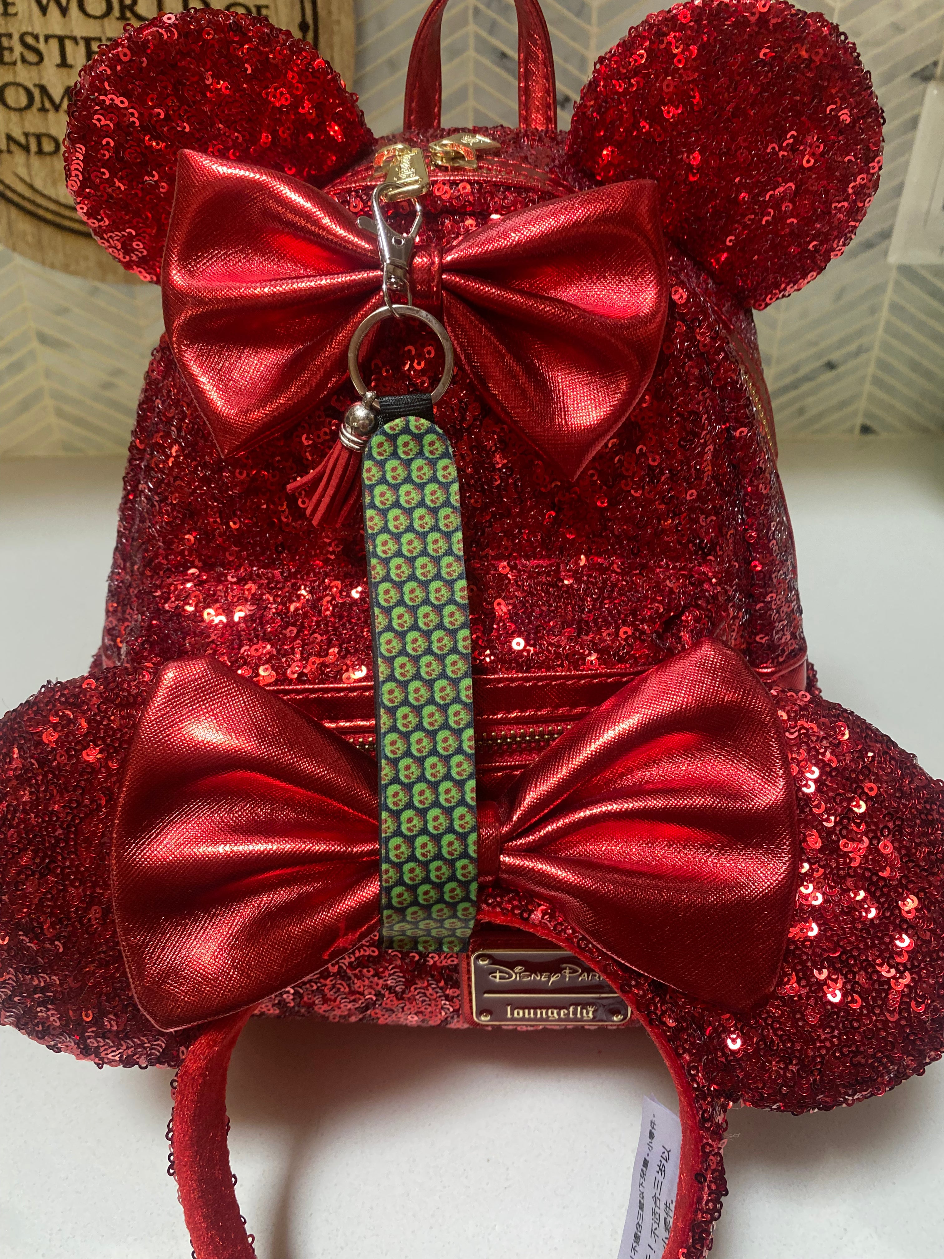 Poison Apple Wristlet Keychain - Disney Villains Inspired Fashion Accessory for Cosplay, Halloween Costumes & Gift Giving