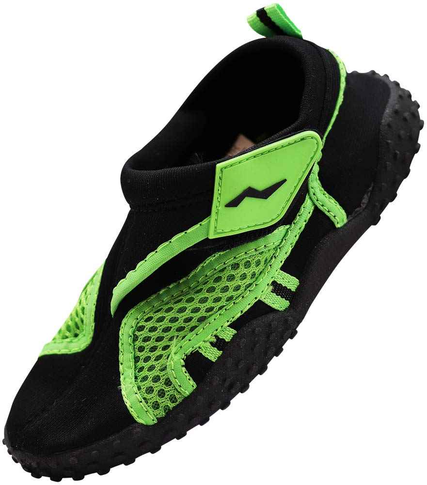 NORTY Wave Aqua Sock Water Shoes for Kids - Quick-Dry Swim & Beach Shoes with Non-Slip Sole - Perfect for Swimming, Surfing, Pool, Beach & Water Park Activities