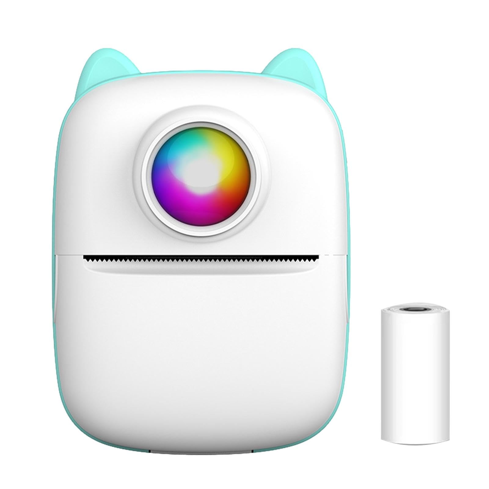 Wireless Photo Printer - 1200mAh Portable Mini Printer | 200DPI Pocket-Sized Printer for Instant Black & White Photos - Perfect for Travel, Parties & DIY Scrapbooking
