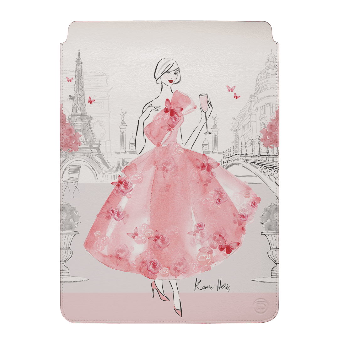 Stylish Rose Paris Laptop & iPad Sleeve Case - Protective Cover for MacBook, iPad Pro, Air - Perfect for Work, Travel & School