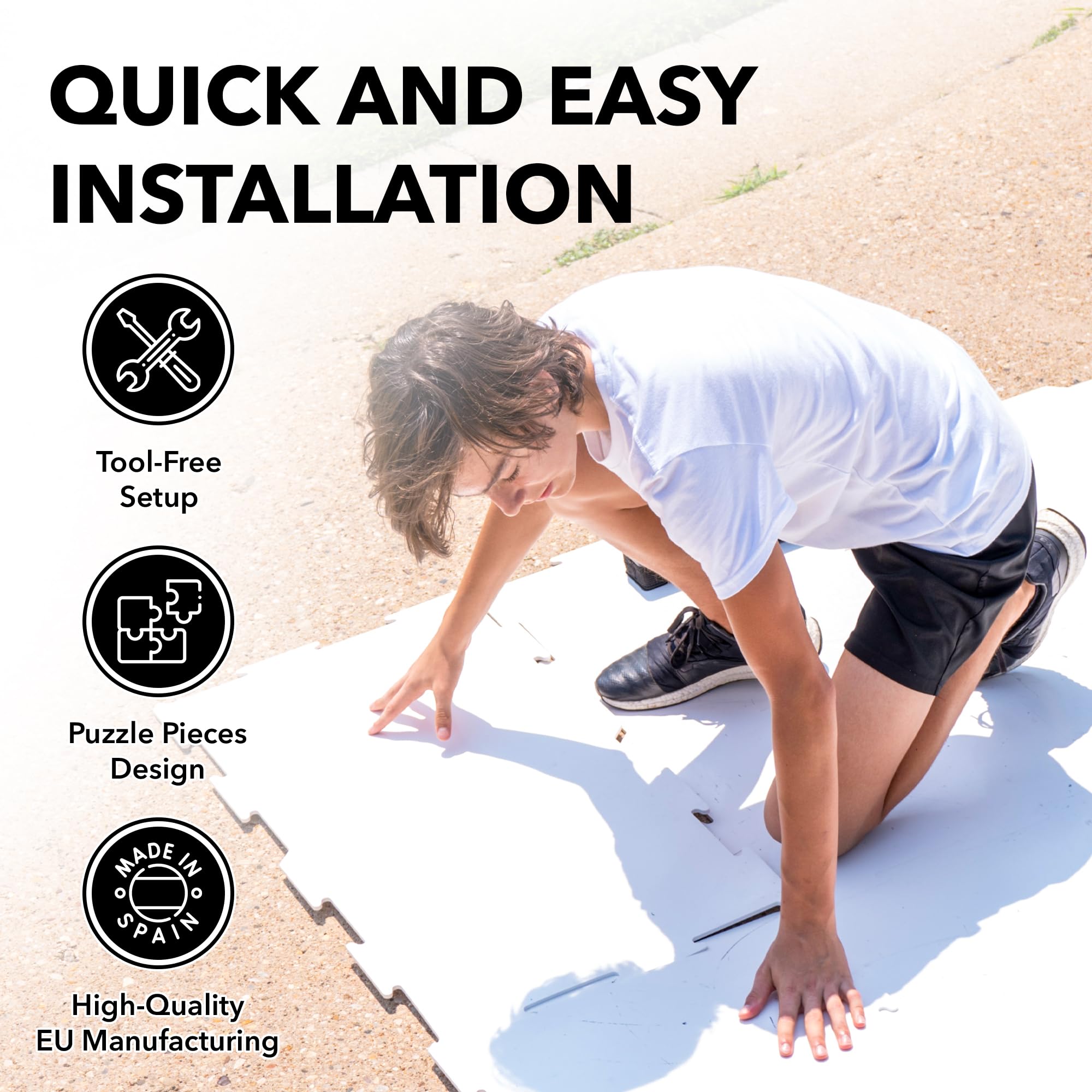 Premium Synthetic Ice Tiles for Hockey Training - Real Ice Simulation Dryland Hockey Training Platform for Shooting, Passing & Stickhandling - Durable Double-Sided Design - Perfect for Home, Backyard & Professional Hockey Practice