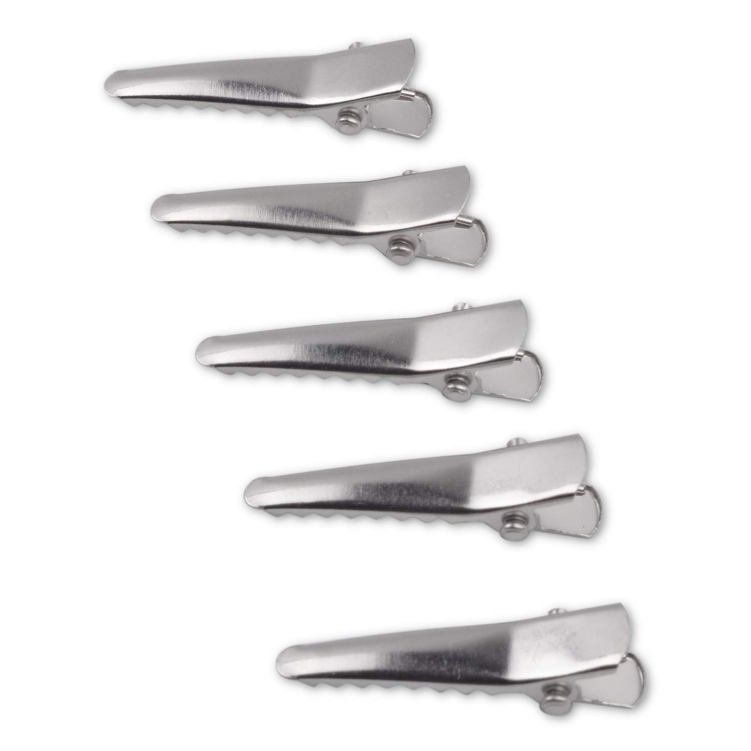 30MM Small Alligator Hair Clips - 100pcs Silver Metal Hair Pins with Teeth for Women & Girls | Hair Styling, DIY Crafts, Braids & Updos | Perfect for Salons, Weddings & Daily Hair Care