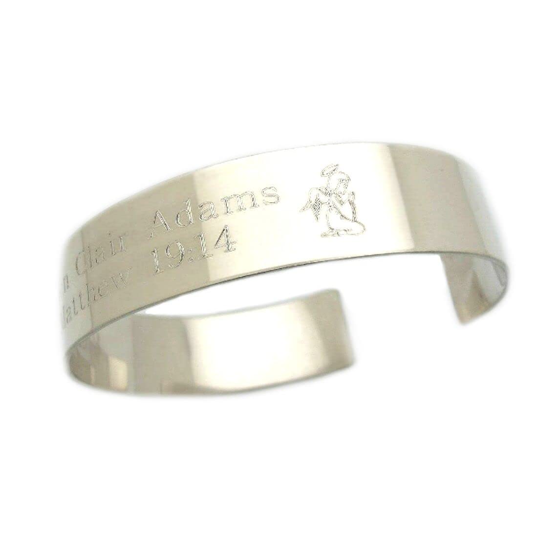 Personalized Memorial Cuff Bracelet for Women - Custom Engraved Silver Cuff Bracelet - Sympathy Gift for Loss of Loved One, Parent or Friend - Wide Adjustable Sterling Silver Memorial Jewelry - Perfect for Remembrance, Funeral Services & Healing Process