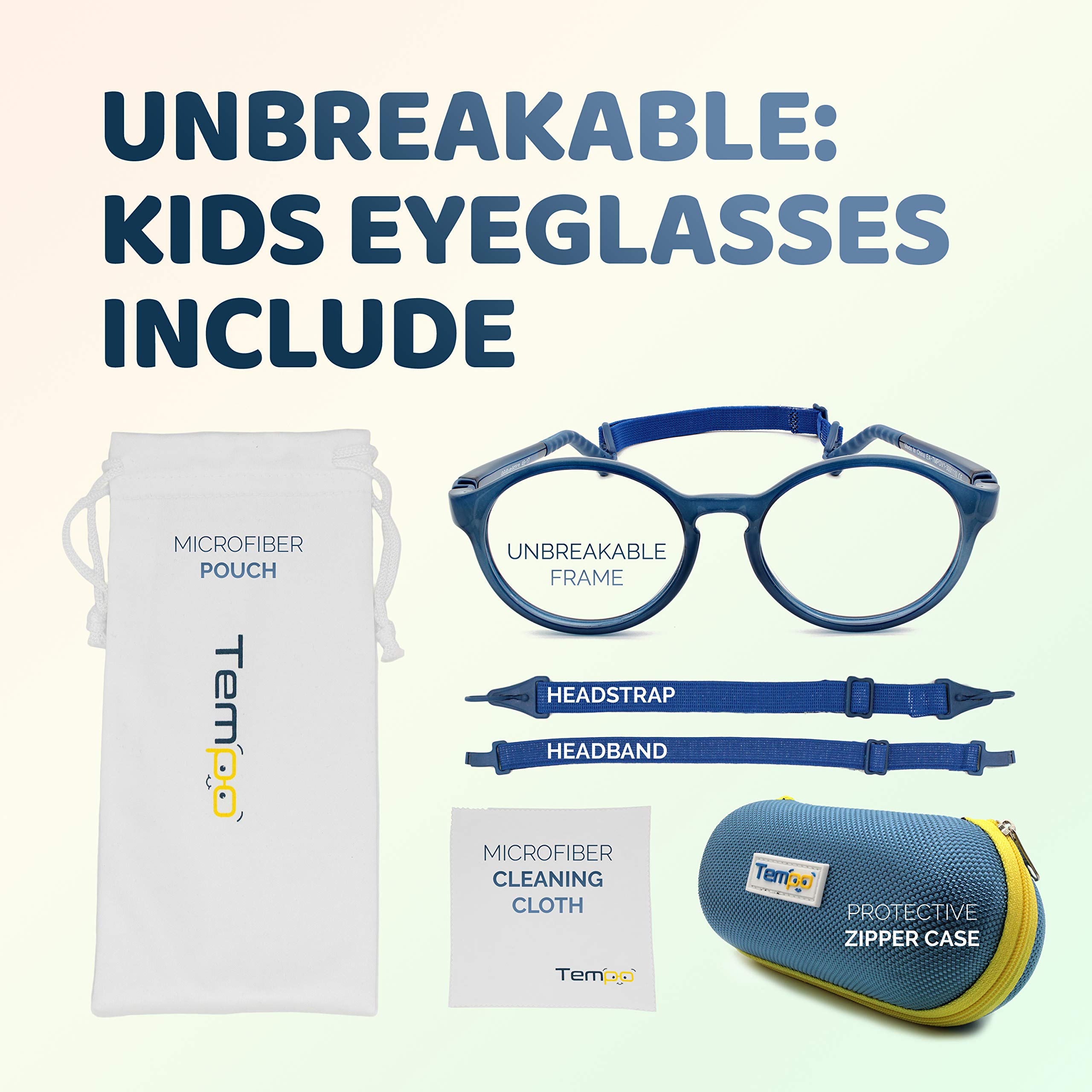 Unbreakable Kids Glasses - Flexible & Durable Children's Eyewear for Active Lifestyles - Tempo 3001 - Perfect for School, Sports, and Everyday Adventures
