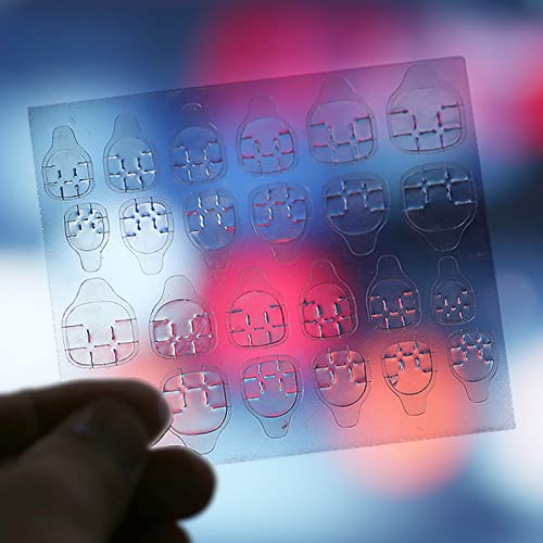 24PCS Resin Double-Sided Nail Glue Stickers - Flexible, Waterproof, Breathable & Transparent Fake Nail Adhesive for Women & Girls - Perfect for Nail Art, Extensions & DIY Manicures at Home or Salon