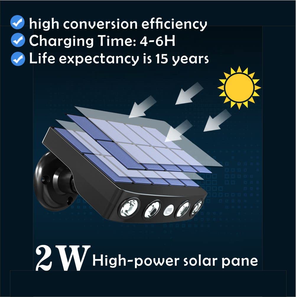 Solar Outdoor Lights Motion Sensor Waterproof - Super Bright High Power LED Garden Lights with 120° Wide Angle - Warm White Security Flood Lights for Pathway, Wall, Fence & Door Lighting (Perfect for Backyard, Patio, Driveway & Landscape Illumination)