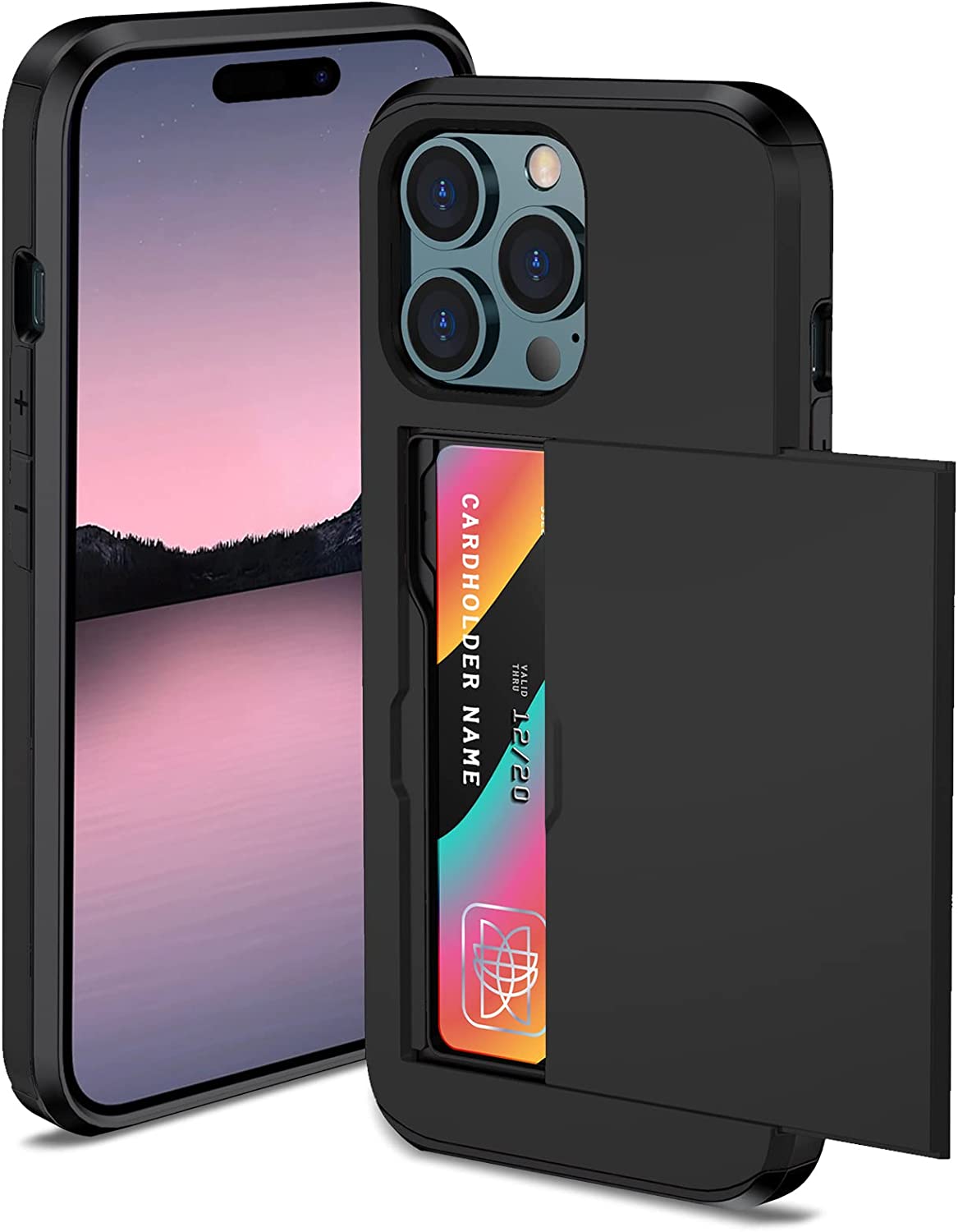 iPhone 14 Pro Max Wallet Case with 3 Credit Card Slots & RFID Protection - Premium Leather Phone Cover for Women & Men - Perfect for Travel, Work & Everyday Use