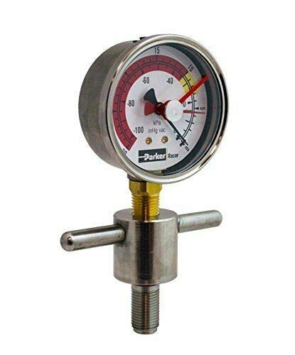 RK19671 Bottom Mount Vacuum Gauge Kit - Accurate Pressure Measurement for HVAC, Automotive & Industrial Applications | Perfect for Refrigeration, AC Systems & Engine Diagnostics
