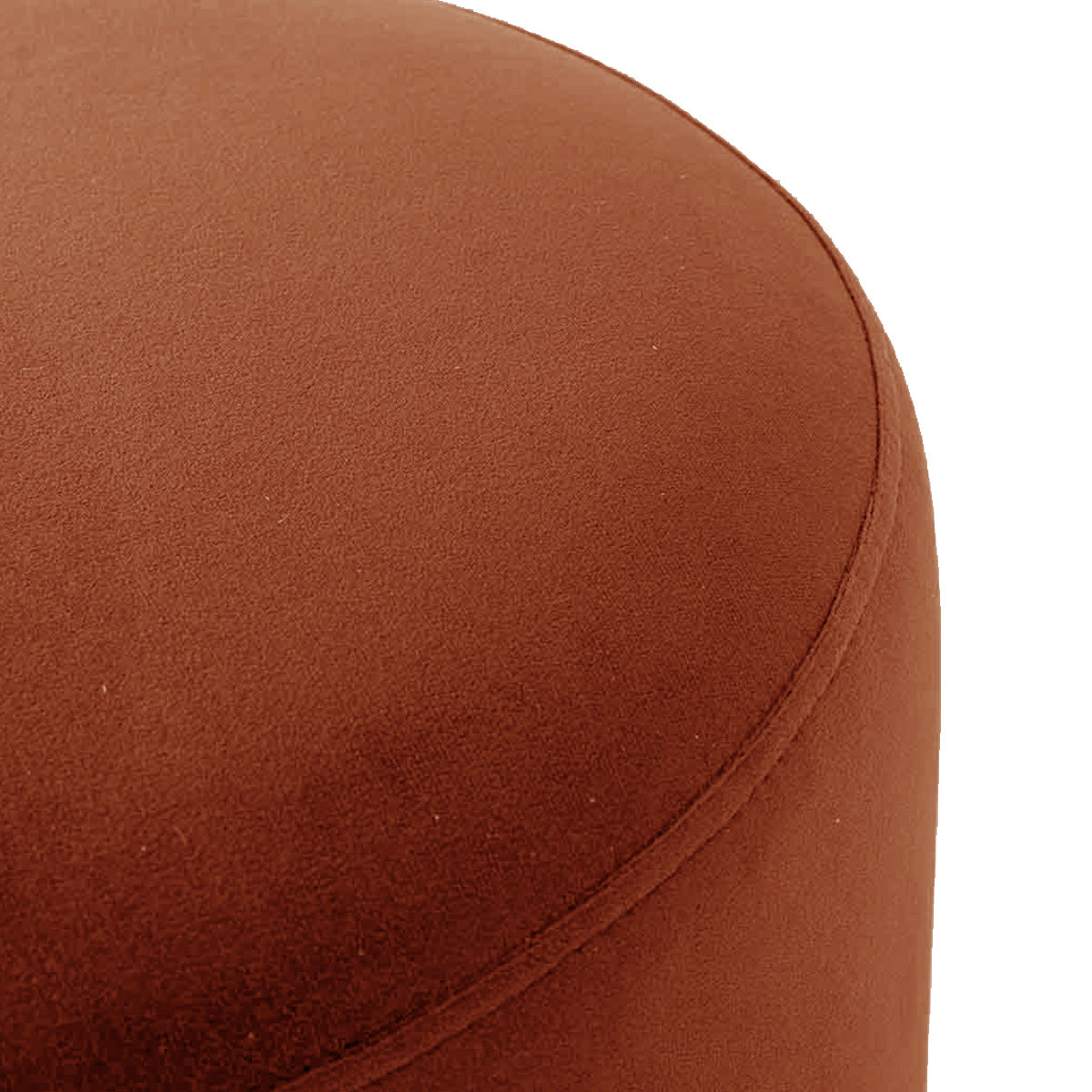 Juliette Velvet Ottoman Stool 16 Inch Round Footrest Pouf - Perfect for Living Room, Bedroom, or Nursery Decor
