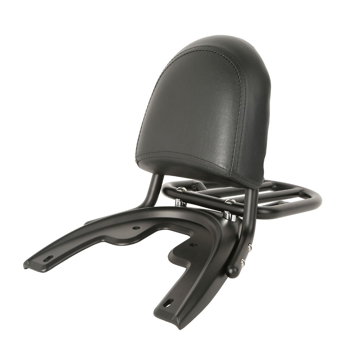 SLMOTO Sissy Bar Backrest Luggage Rack & Baseplate for Harley V-Rod VRSCA 2002-2006 - Heavy Duty Motorcycle Passenger Seat & Storage Solution - Perfect for Long Rides & Touring