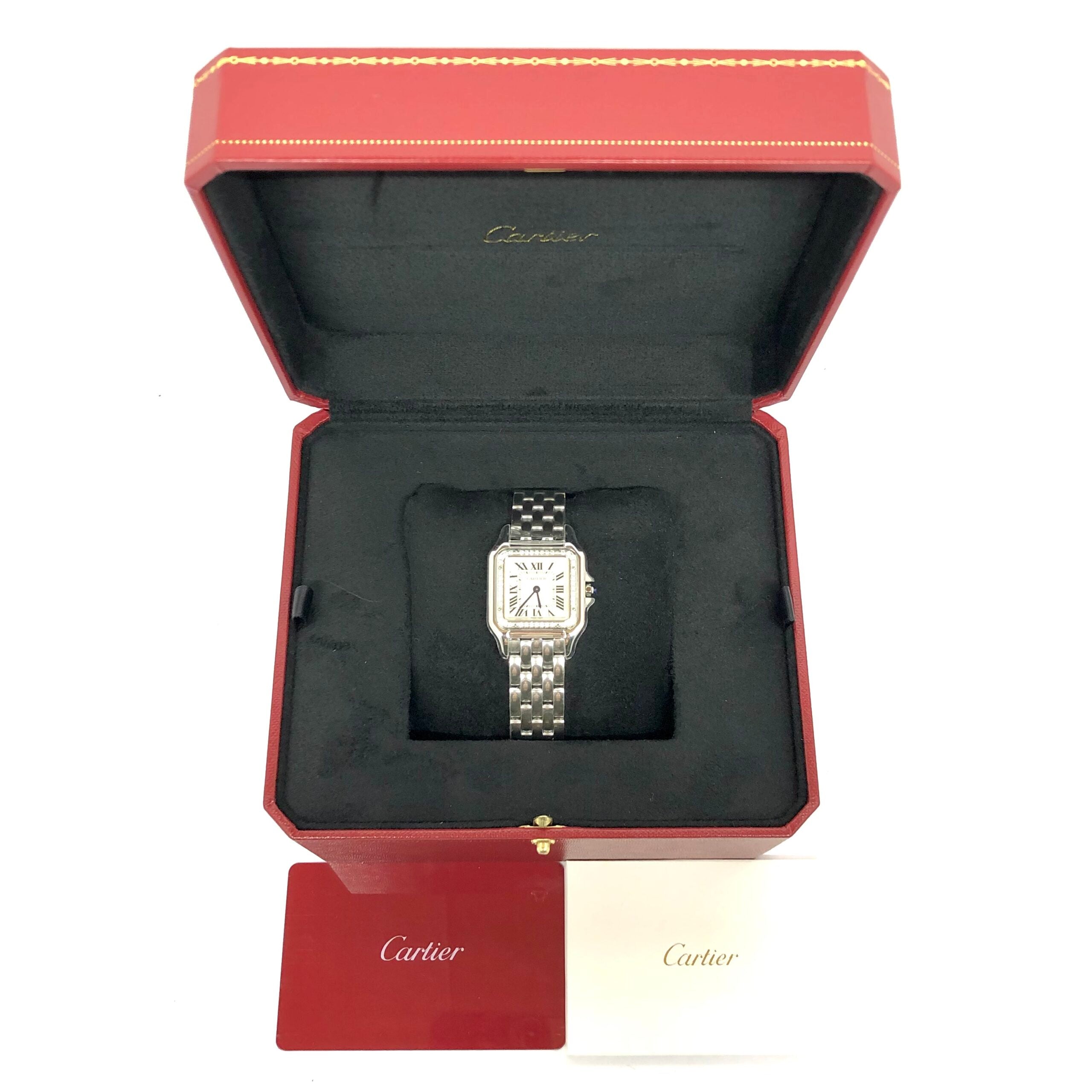 Cartier Panthère Stainless Steel Diamond Ladies Watch - Medium Size Luxury Timepiece for Women, Perfect for Formal Events & Everyday Elegance