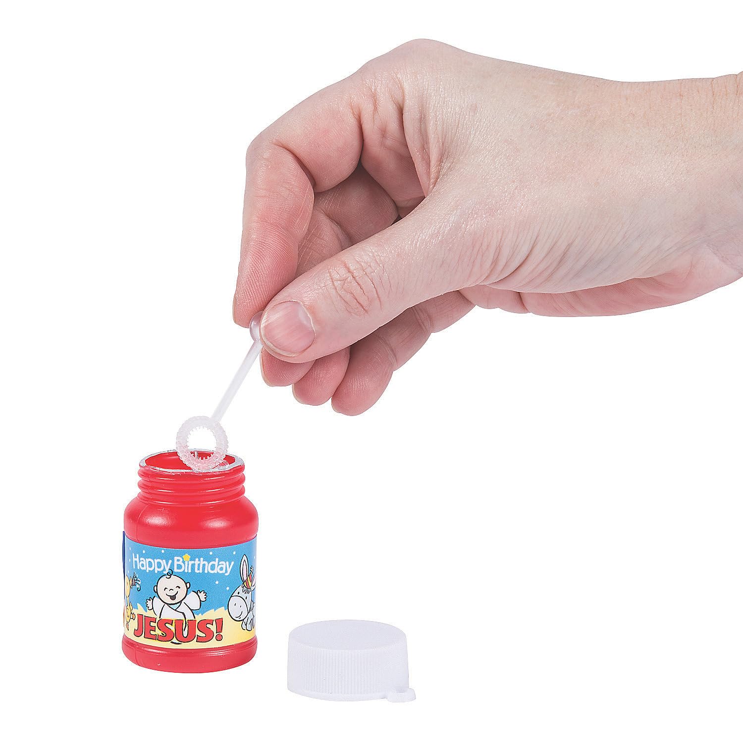 12 Pack Happy Birthday Jesus Bubble Bottles for Christmas - Fun Party Favors for Kids, Holiday Celebrations & Festive Gatherings