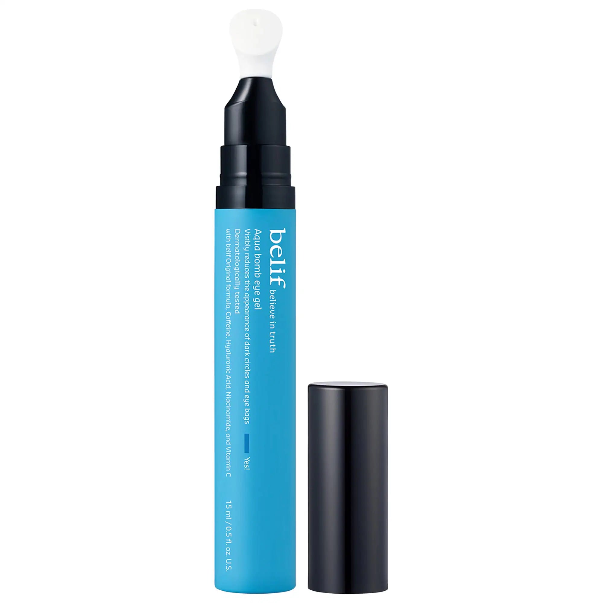 belif Aqua Bomb Hydrating Eye Gel 15ml - Soothing Under Eye Treatment for Dark Circles & Puffiness - Perfect for Morning & Night Skincare Routine
