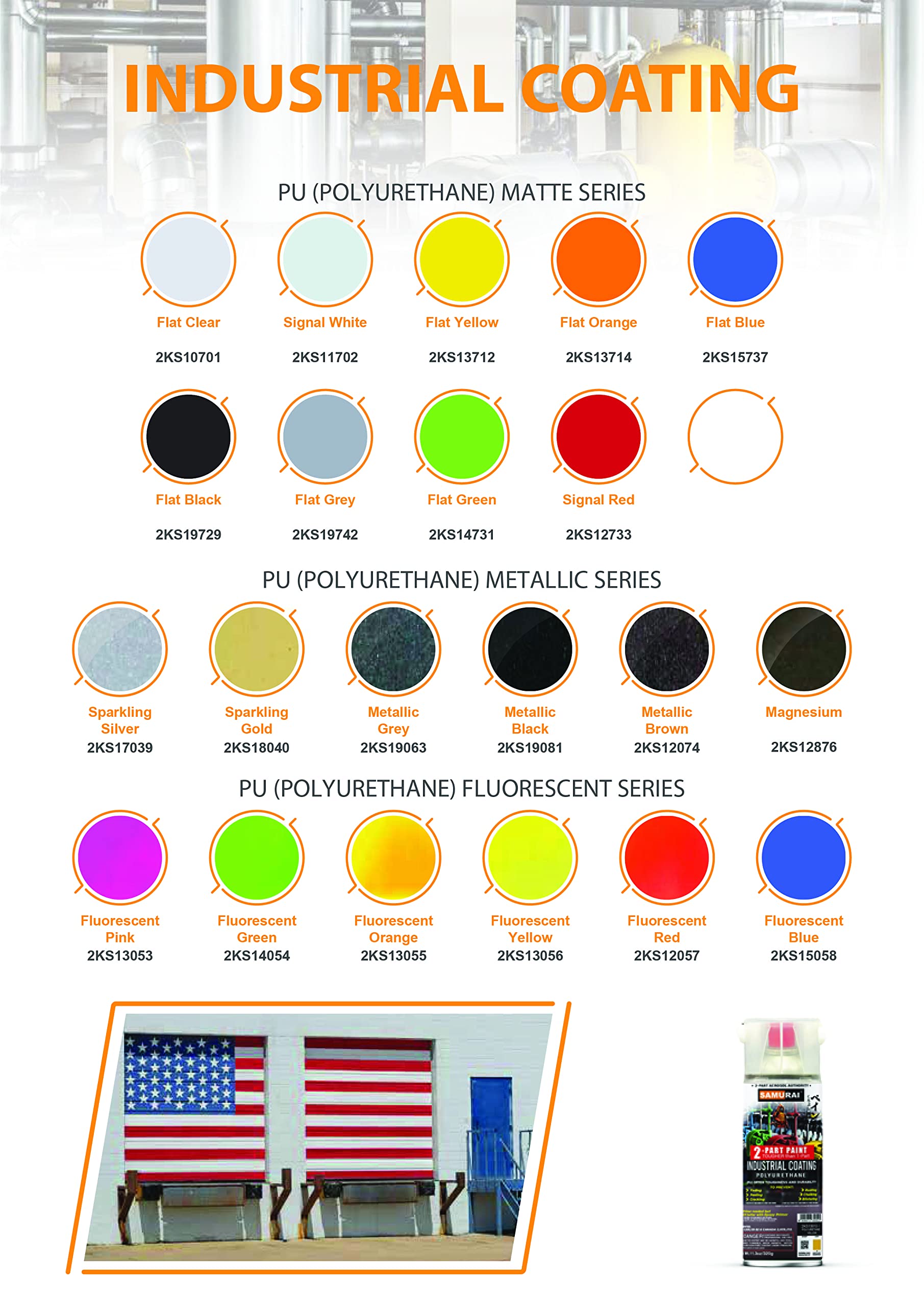 Industrial-Grade SAMURAI 2-Part Polyurethane Spray Paint - 11.3 oz UV & Rust Resistant Coating (LIGHT SCARLET, 6-Pack) - Perfect for Metal, Wood, Automotive & Outdoor Equipment Protection
