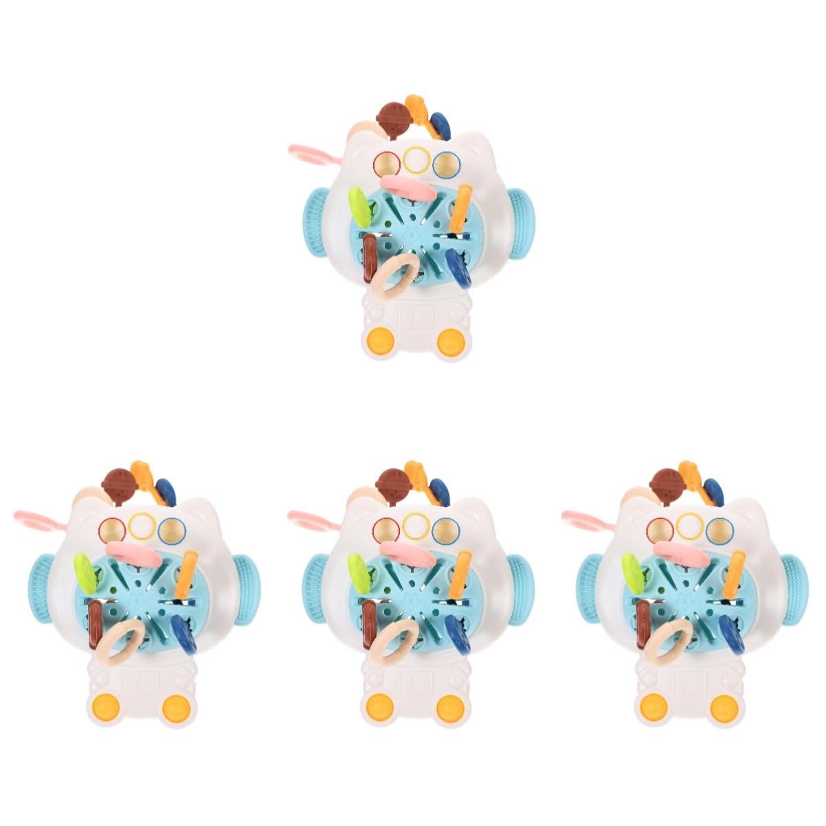 Vaguelly 4-Piece Sensory Toys Set - Stretchy, Teething, Bath & STEM Learning Toys for Babies & Toddlers - Perfect for Sensory Play, Bath Time Fun & Early Education