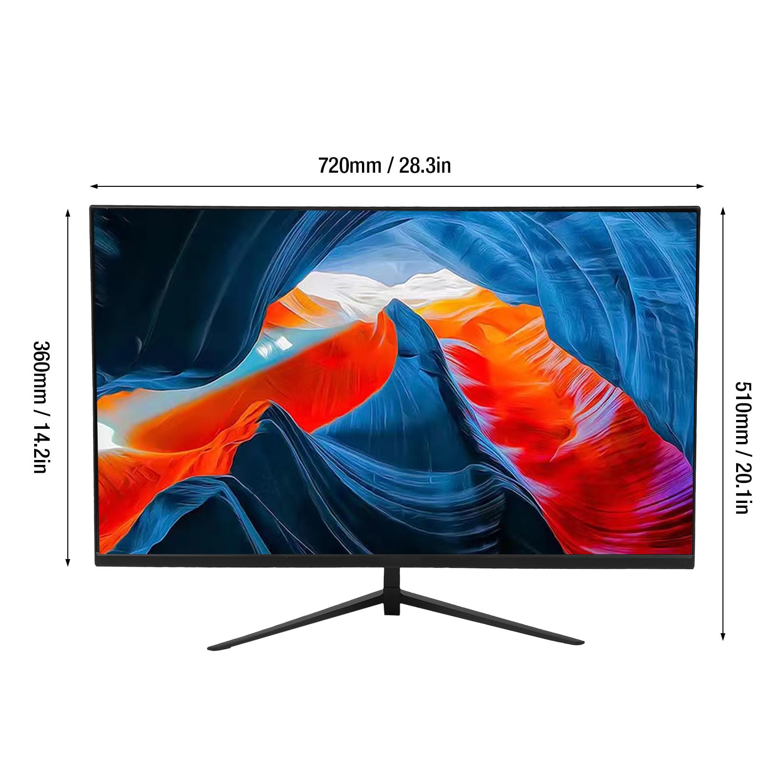 27 Inch Gaming Monitor - Ultra Thin 2K QHD 165Hz LED Computer Screen with HDMI & DP Ports, 120% sRGB Eye Care Technology, Wide Viewing Angle (Black) - Perfect for Esports, Streaming & Office Work