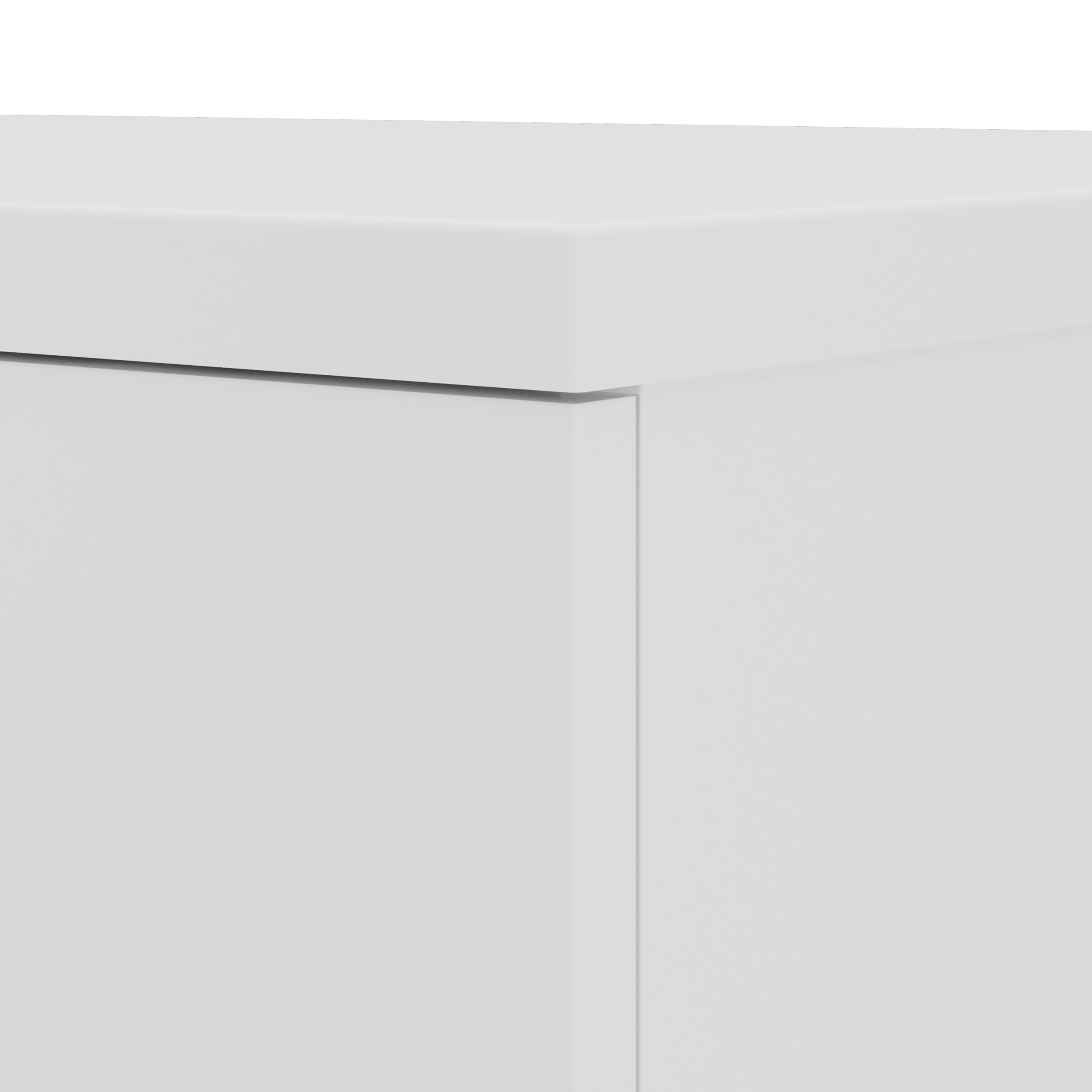 White Universal Closet Wall Cabinet with Doors & Shelves for Home Office Storage