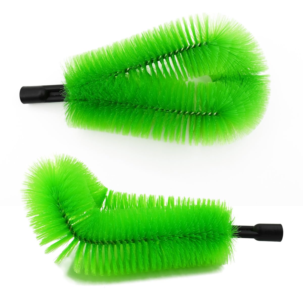 2 Pack Gutter Cleaning Brush with 2 Replaceable Heads - 0.75 Inch (19mm) Threaded Adapter - Easy Ground-Level Leaf Removal Tool for Roof Gutters | Perfect for Home Maintenance, DIY Roof Cleaning & Seasonal Gutter Care