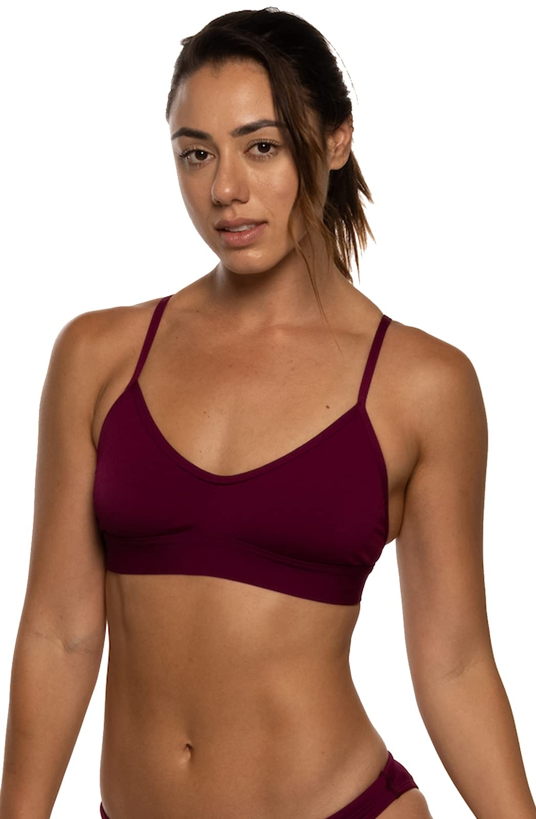JOLYN Mara Women's Swimsuit Bikini Top - High Support Athletic Swimwear for Surfing, Swimming & Beach Volleyball
