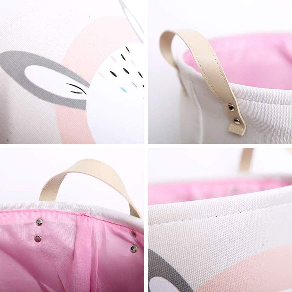Foldable Canvas Laundry Basket & Storage Bin for Kids Nursery, Office, Bedroom - Large Hamper Organizer for Clothes, Toys & Essentials | Space-Saving Home Organization Solution (Multiple Colors Available)