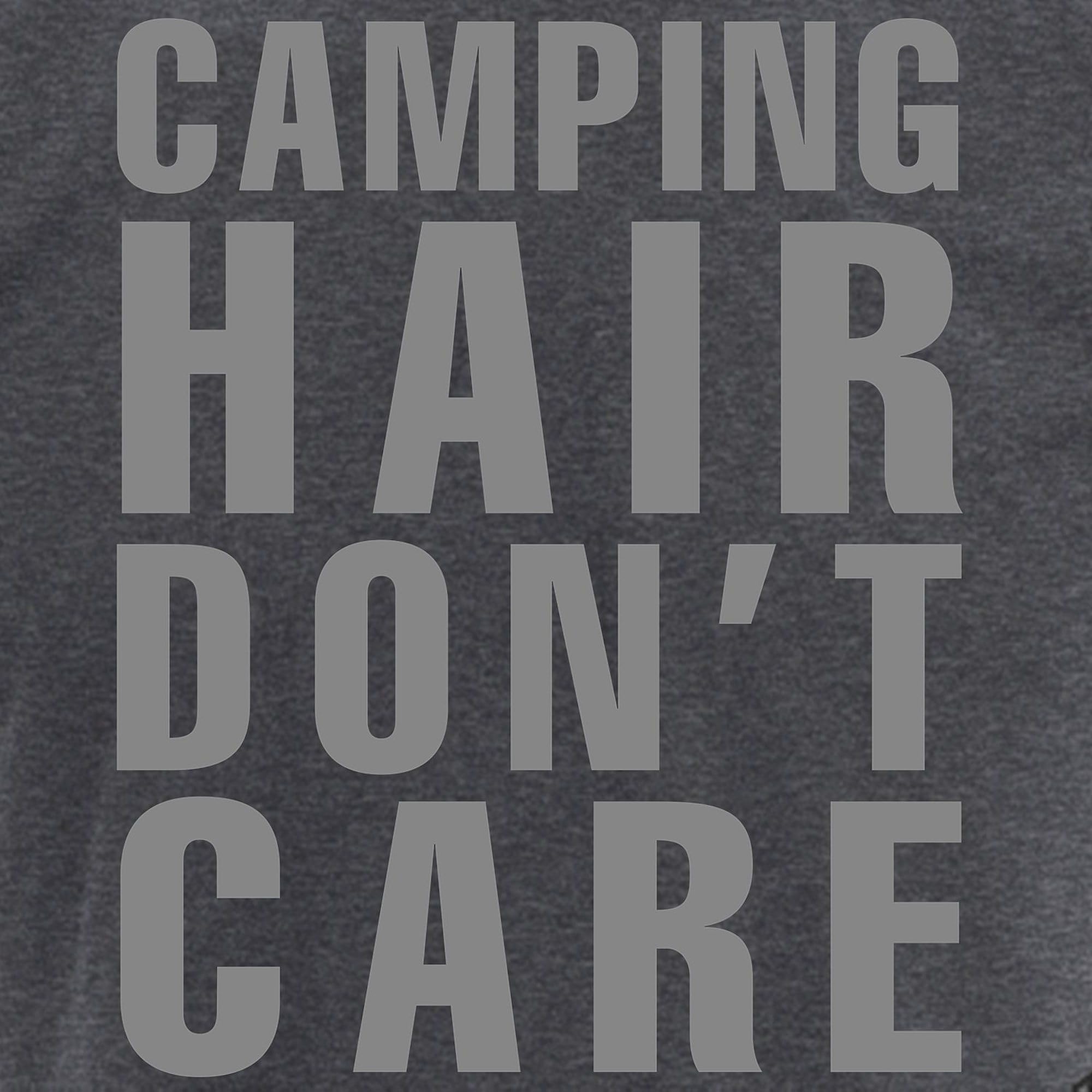 Camping Hair Don't Care Men's Charcoal Pajamas - Funny Novelty Sleepwear for Outdoor Lovers - Perfect for Camping Trips & Cozy Nights at Home