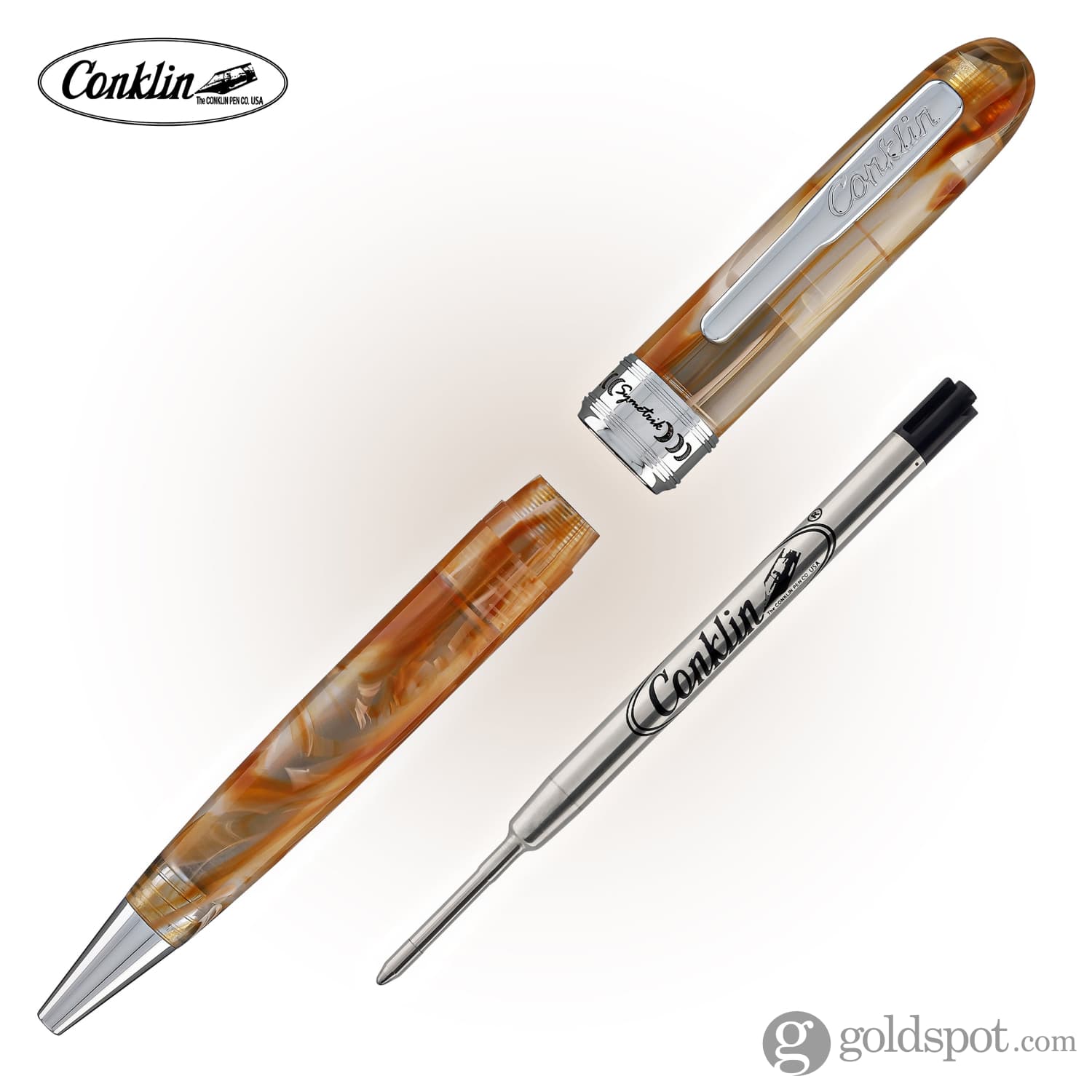 Conklin Symetrik Ballpoint Pen - Caramel Sundae Color - Premium Writing Instrument for Office, School & Gifts - Smooth Ink Flow for Professional & Everyday Use