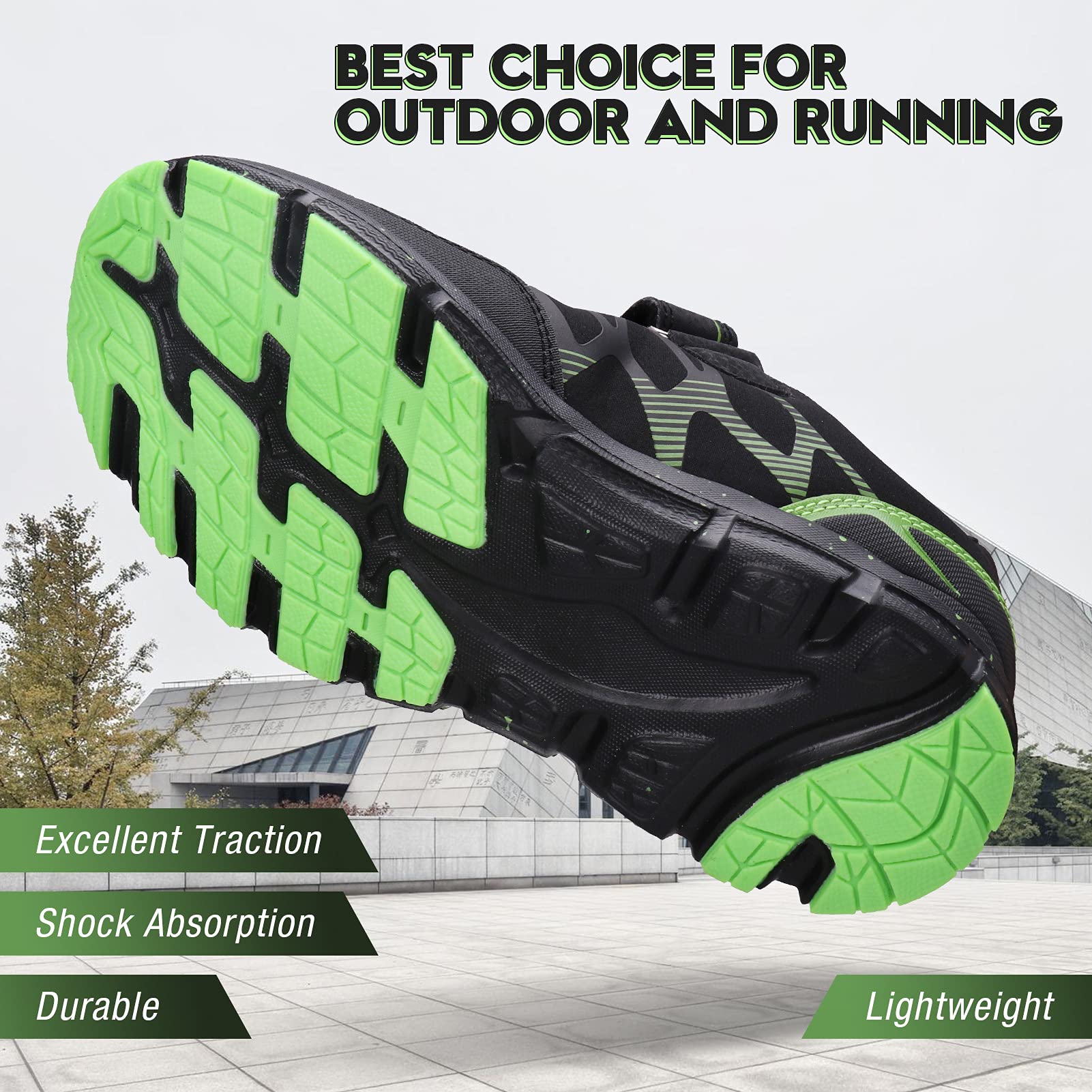 UOVO Boys' Athletic Sneakers - Waterproof Hiking & Running Shoes for Kids, Non-Slip Outdoor Tennis Shoes - Comfortable for Little & Big Boys (Ideal for School, Sports & Daily Play)