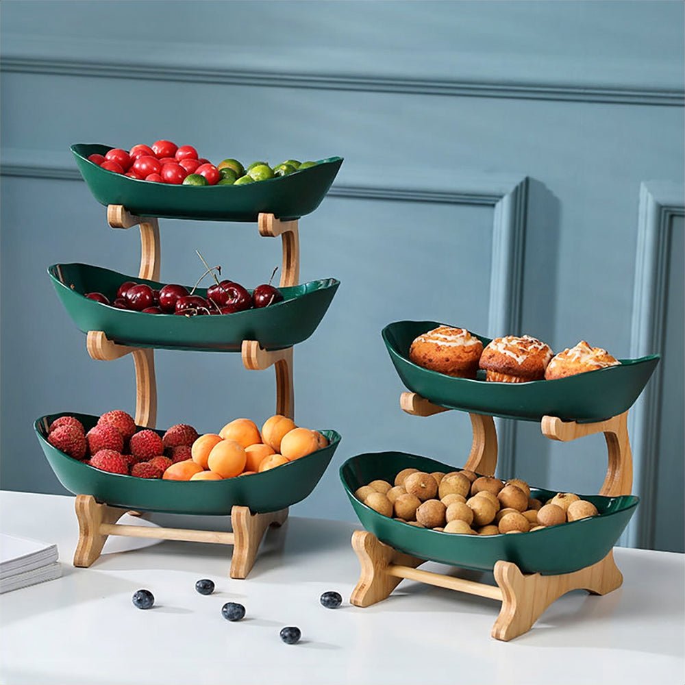 Calista 3 Tier Stainless Steel Fruit Basket - Elegant Kitchen Countertop Organizer for Fruits, Vegetables & Snacks | Perfect for Dining Table, Pantry & Party Serving