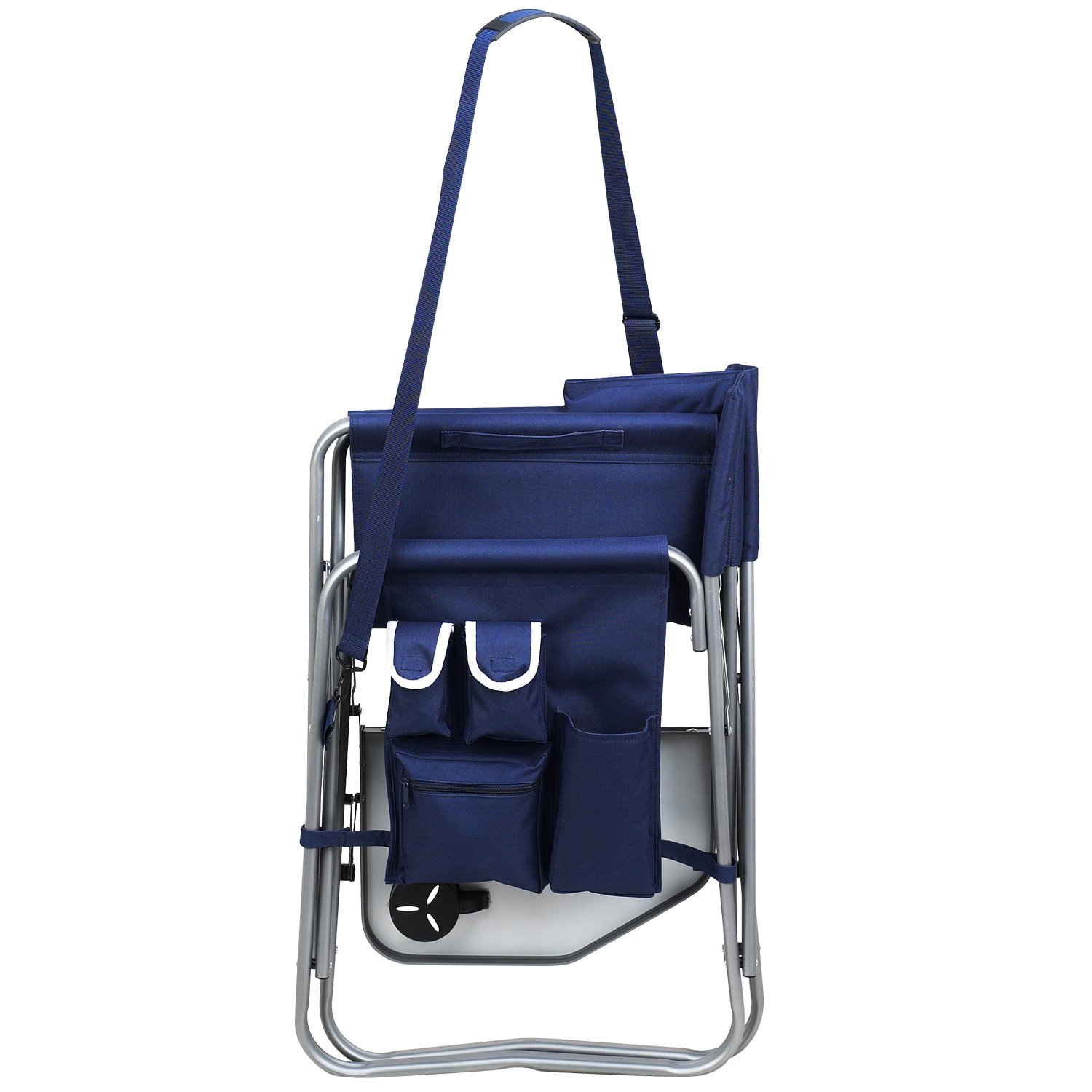 Portable Folding Camping Chair with Detachable Table & Cooler Bag - Lightweight Outdoor Chairs for Beach, Picnic, Backpacking, and Tailgating
