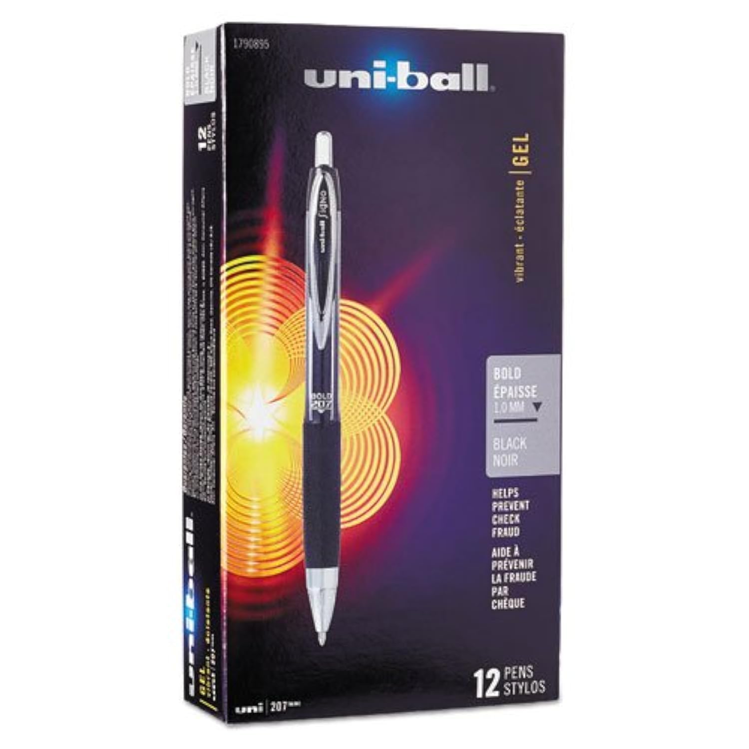 uni-ball Signo 207 Retractable Gel Ink Rollerball Pens - 1.0mm Bold Point, 144-Pack Black - Smooth Writing for Office, School & Art Projects