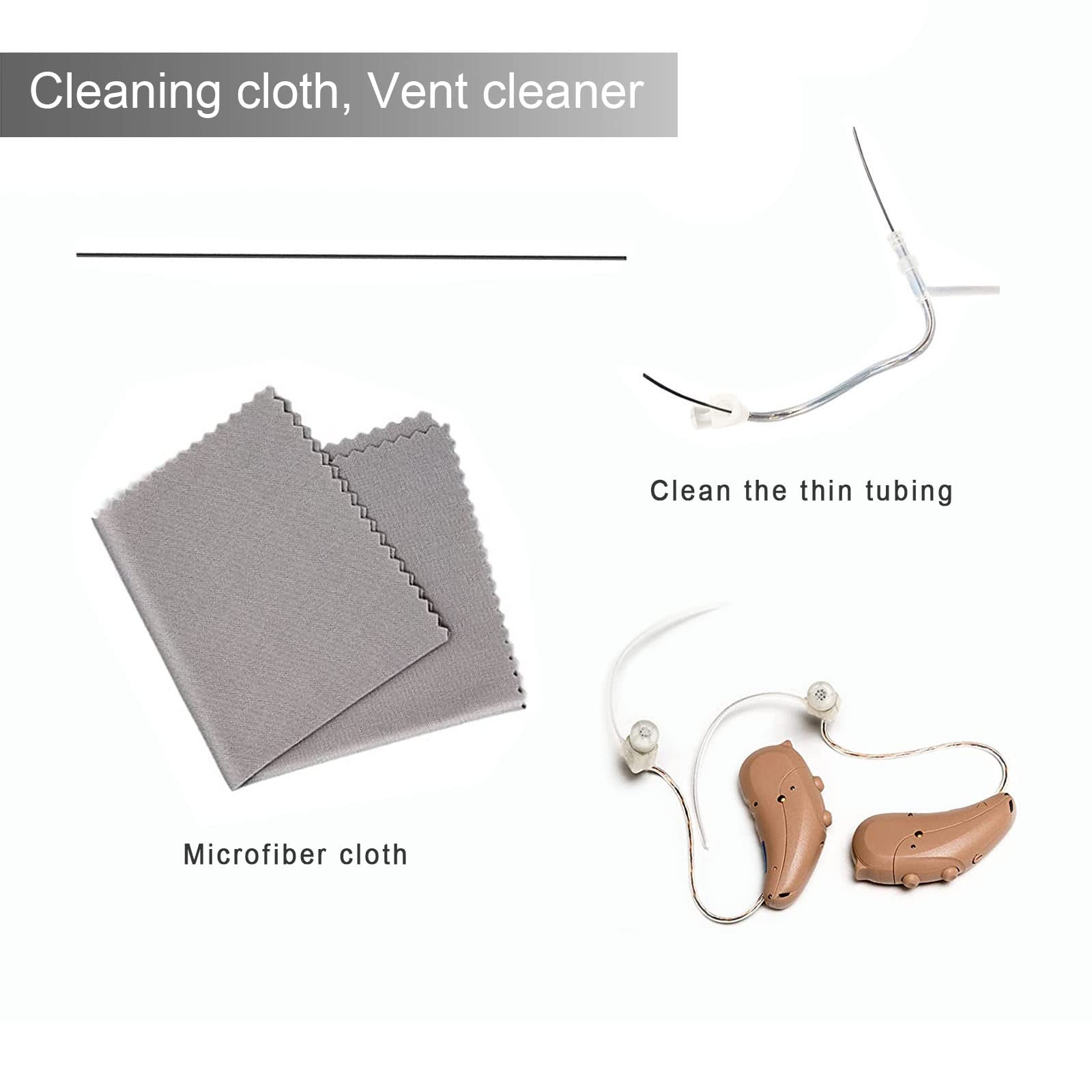 120-Count Hearing Aid Wipes - Individually Packed Cleaning Towels for Hearing Amplifiers - Perfect for Travel & Daily Use