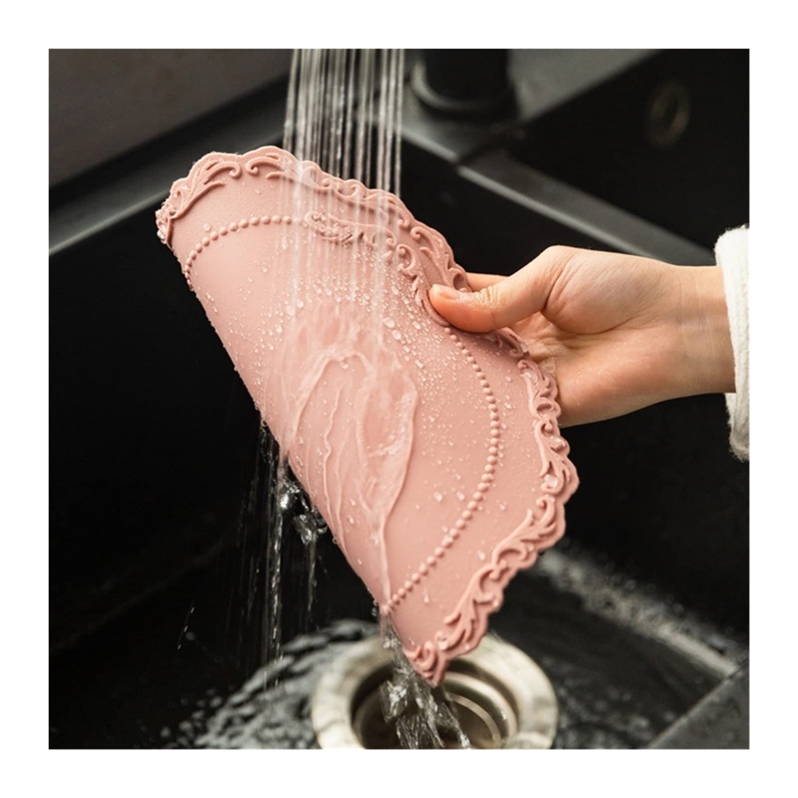 12/23/35cm Floral Placemats Set - Waterproof Table Mats for Dining, Kitchen & Coffee Table - Non-Slip Cup Pads (12cm Pink) - Perfect for Home Decor, Parties & Daily Use