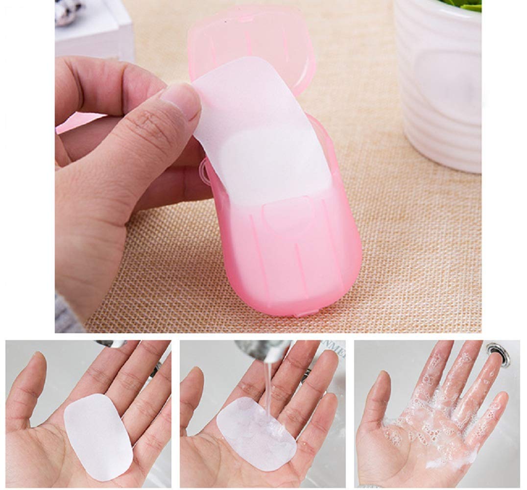 D.V COLLECTION Disposable Travel Paper Soap Strips - Portable Mini Hand Wash Sheets for Outdoor, Camping & Travel - Scented Cleansing Wipes (5-Pack) - Ideal for Hiking, Backpacking & Emergency Hygiene