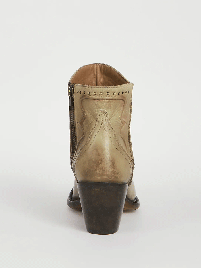 Lucchese M6011 Women's Karla Studded Bootie in Pearl Bone - Stylish Western Ankle Boots for Casual Outings & Country Events