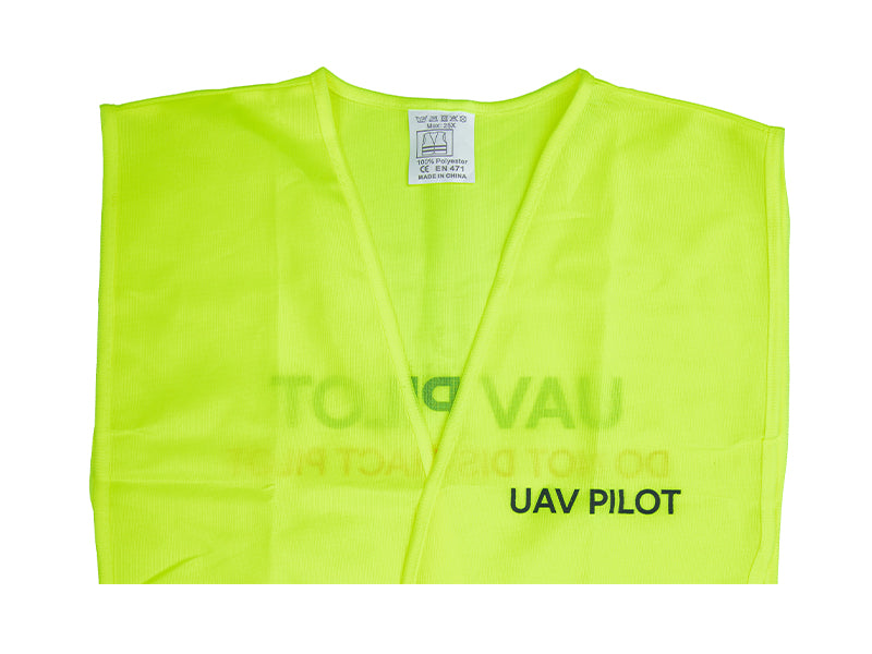 High Visibility UAV Pilot Safety Vest - Reflective Drone Flying Jacket for Day & Night Operations - Perfect for Aerial Photography, Surveying, and Search & Rescue