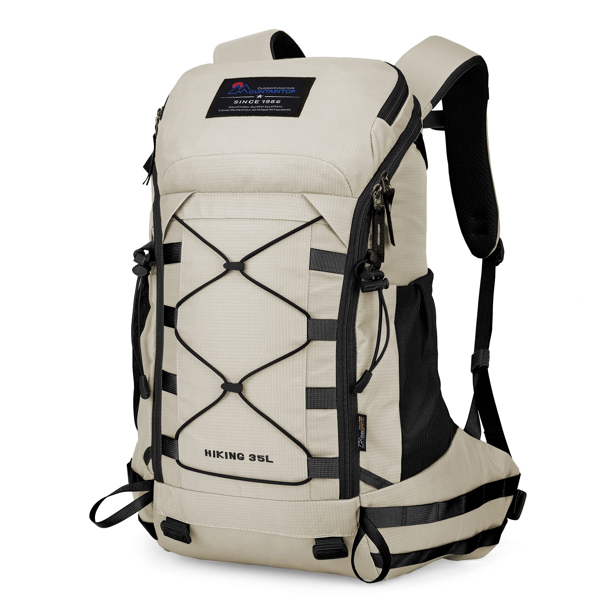 MOUNTAINTOP 35L Lightweight Hiking Backpack - Waterproof Travel Daypack for Men & Women - Perfect for Outdoor Camping, Trekking and Daily Commute