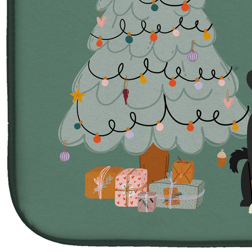 Appenzeller Sennenhund Christmas Dish Drying Mat - Absorbent Kitchen Counter Pad (14x21