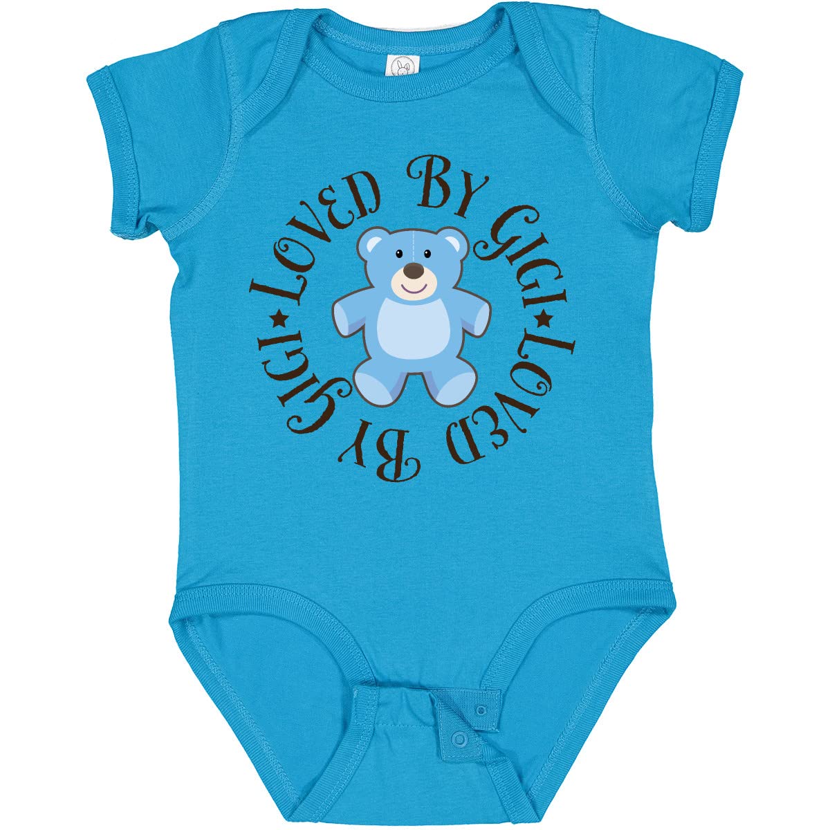 Inktastic Loved by Gigi Baby Boy Bodysuit - Soft Cotton Onesie for Newborns & Infants | Perfect for Everyday Wear, Photo Shoots & Gifts