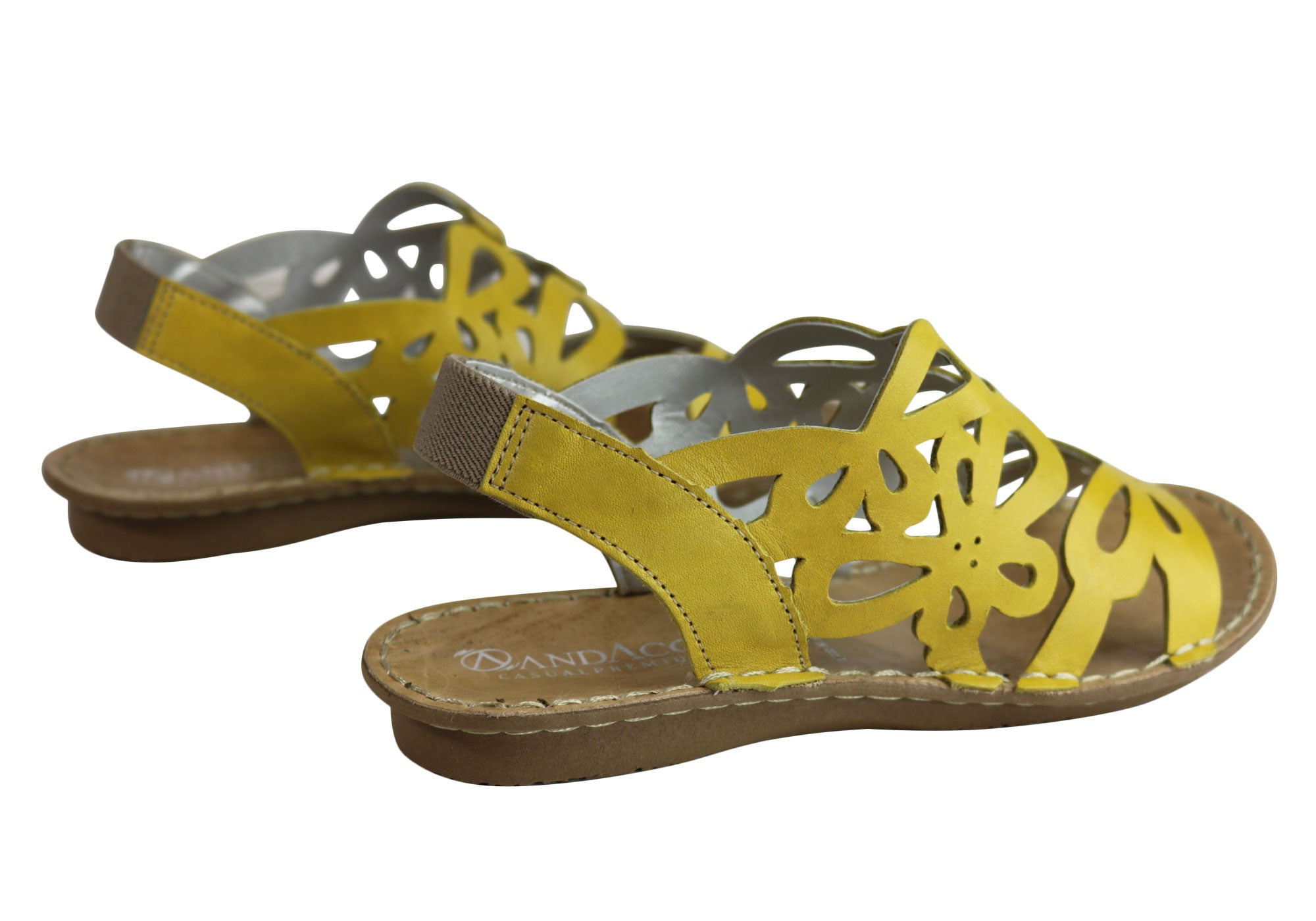 Andacco Desiree Women's Comfortable Flat Leather Sandals - Handmade in Brazil - Perfect for Beach, Vacation & Summer Outfits